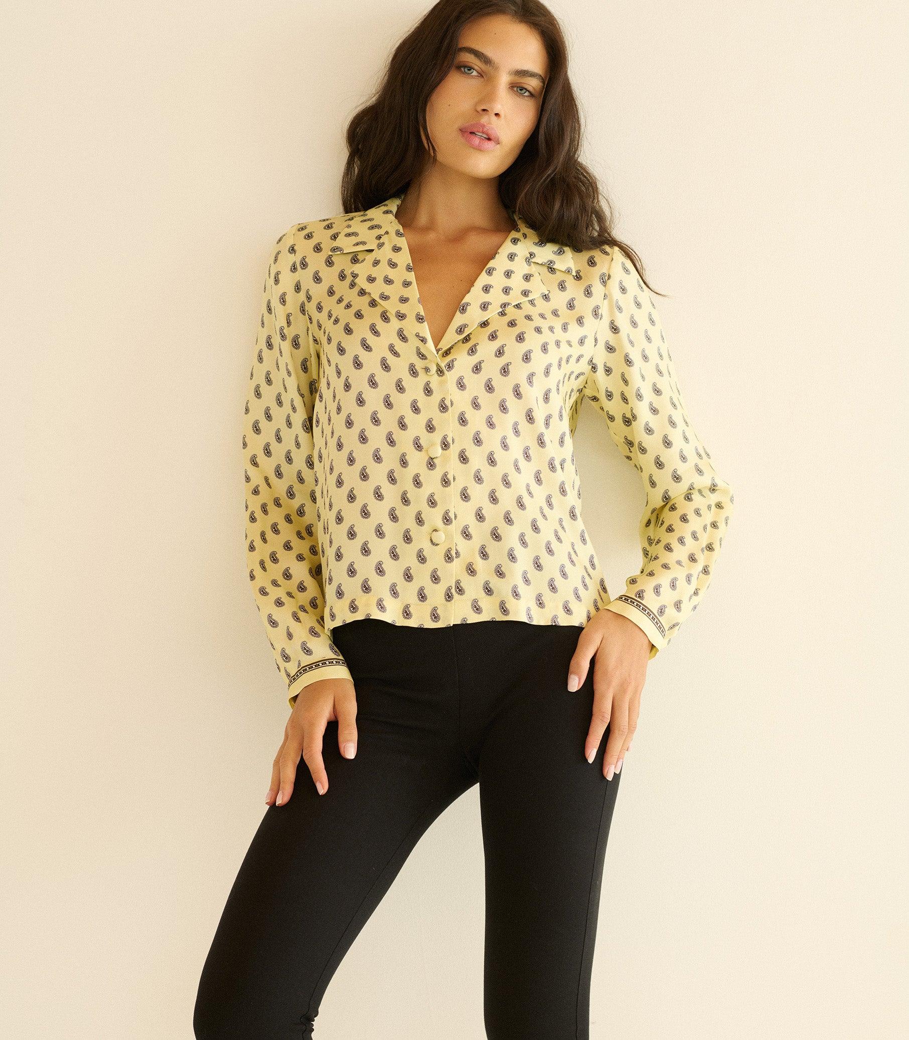 LAVON FRINGE PANT -- BLEU TAORMINA PAISLEY Product Image