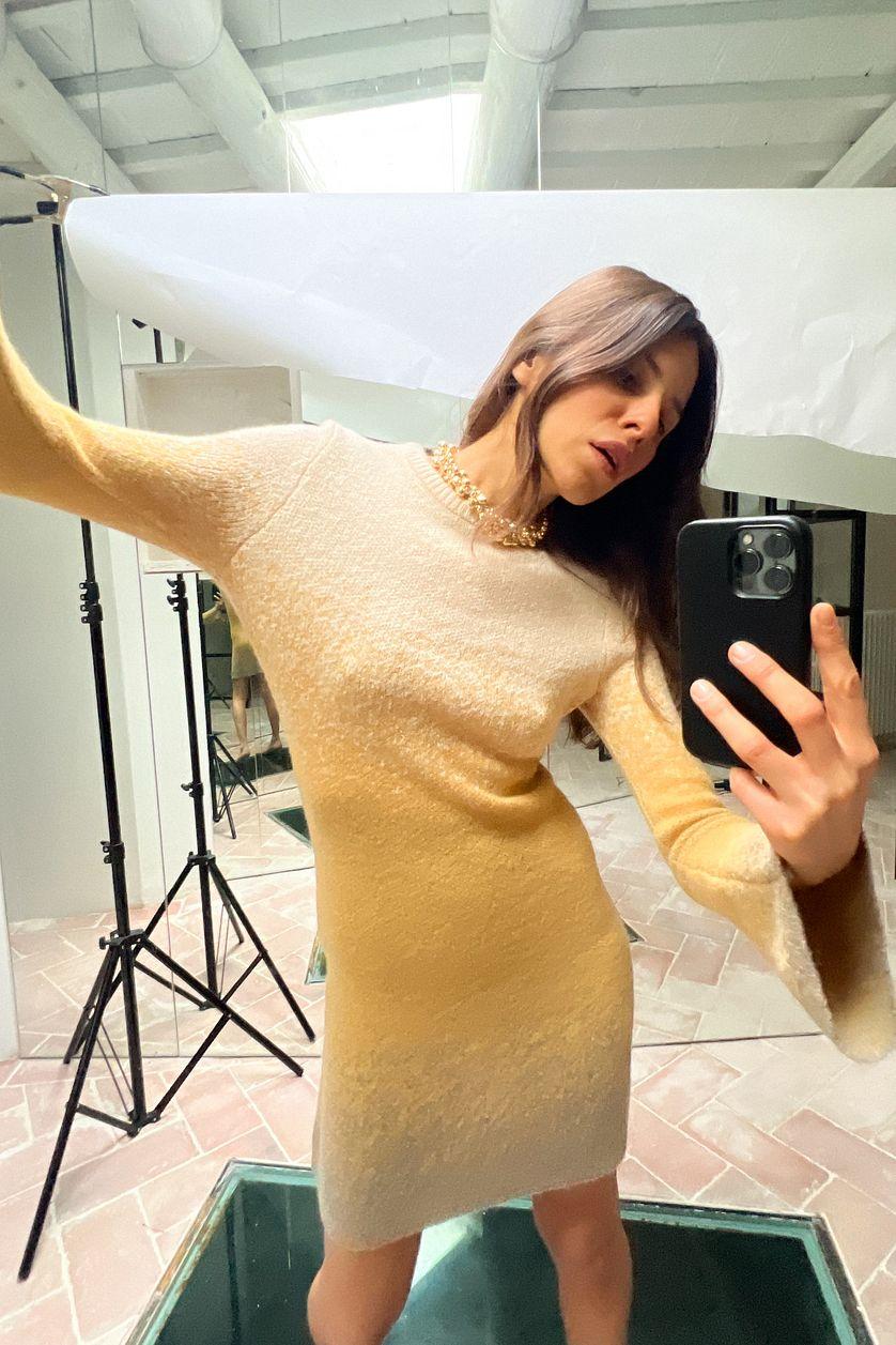 Knitted Ombre Mini Dress Product Image