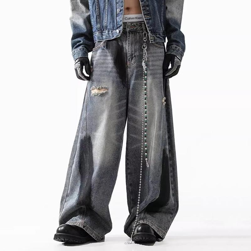 American Retro High Street Cleanfit Scimitar Wide Leg Jeans Product Image