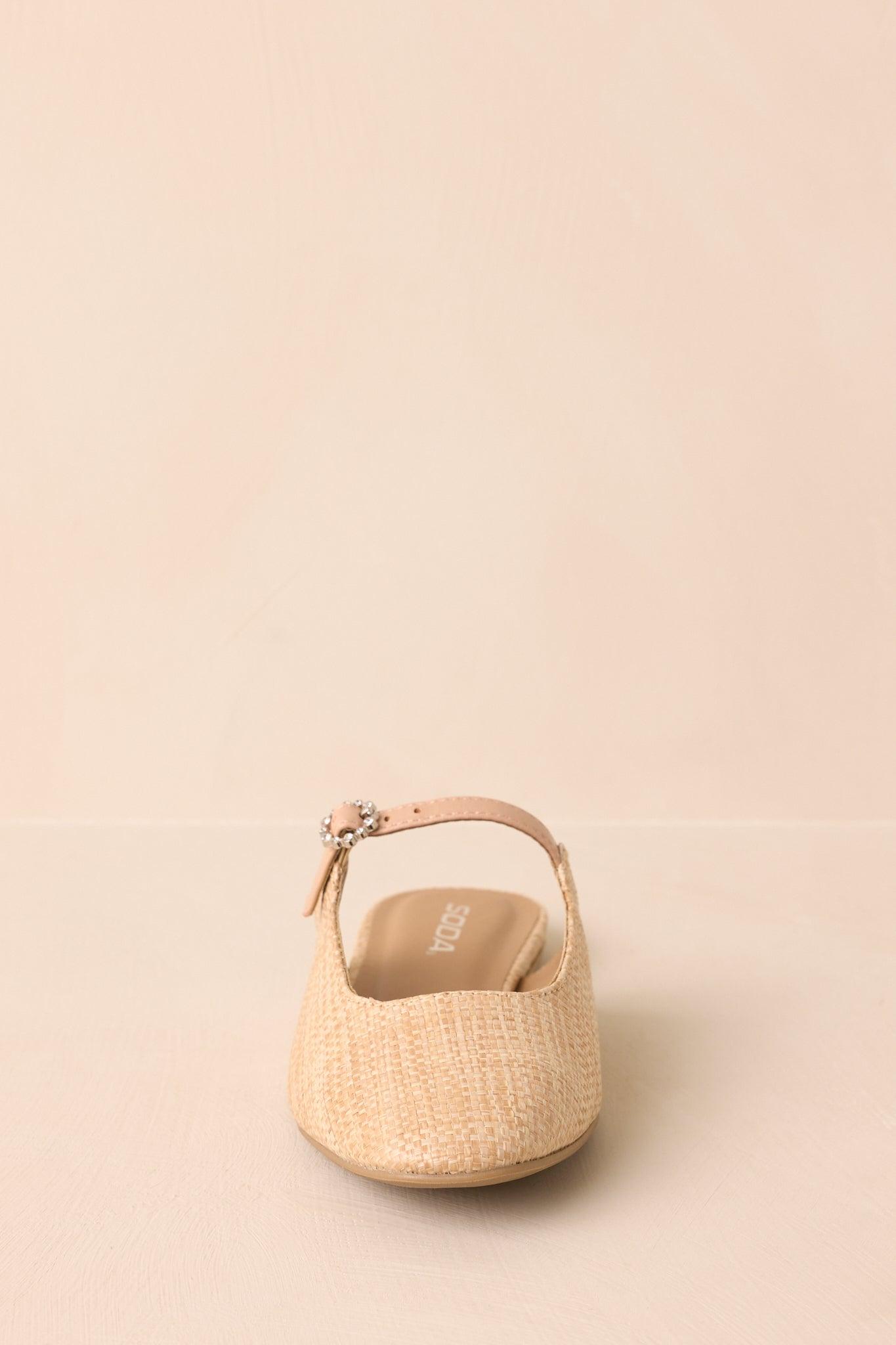Leap Of Faith Natural Woven Raffia Mules Product Image