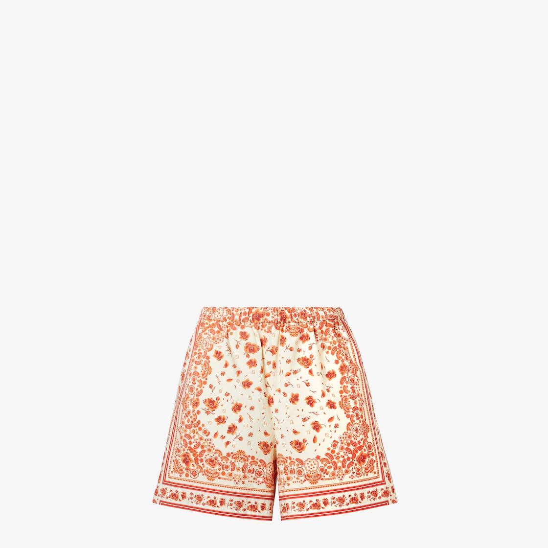 ShortsTechnical cotton shorts with Coral Bandana print Product Image