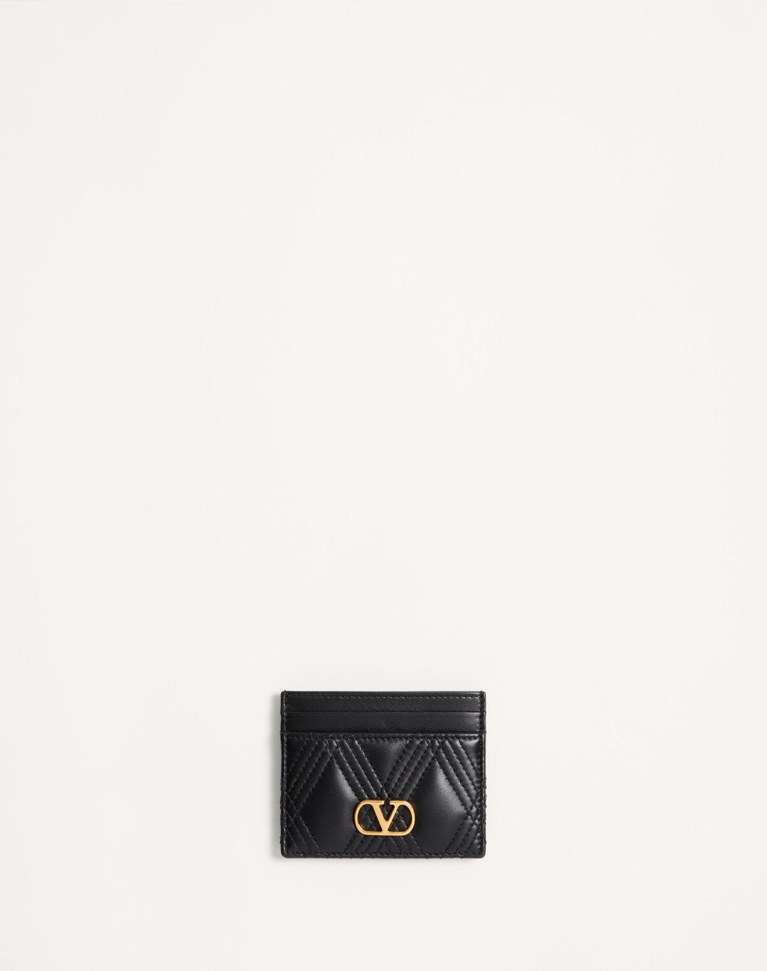 Valentino Garavani Quiltie 67 Cardholder In Quilted Nappa Leather Product Image