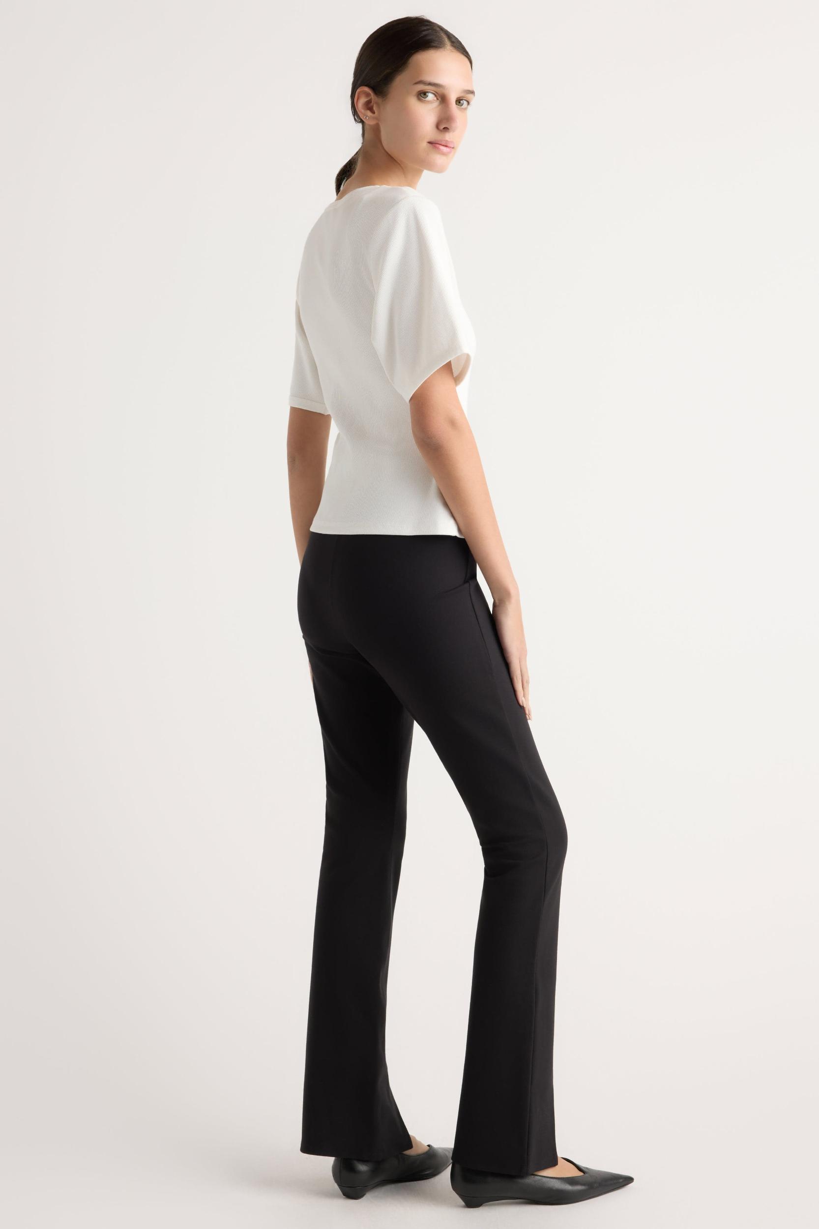 Cass Front-Split Ponte Stretch Pant Product Image
