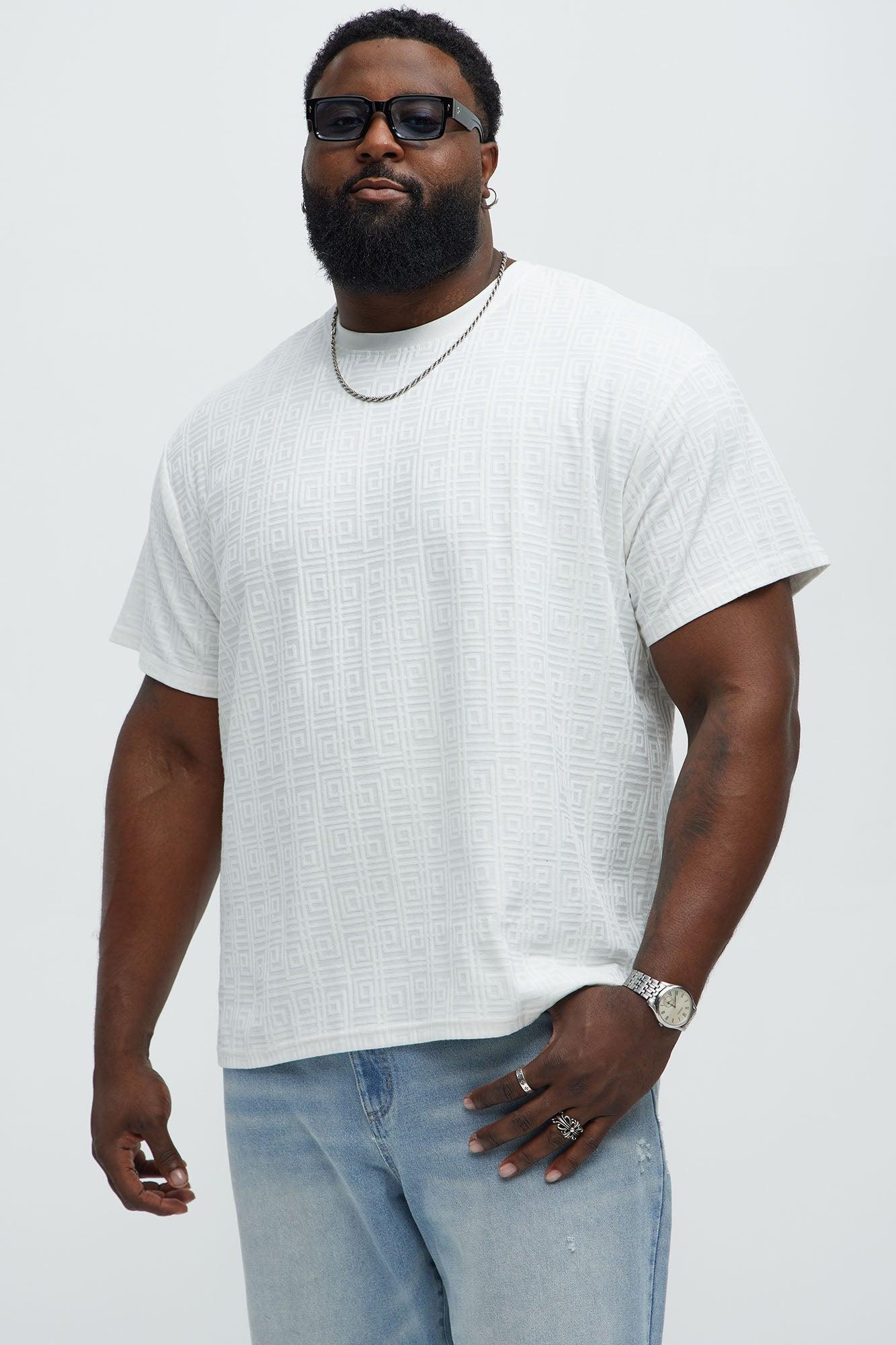 Square Textured Short Sleeve Tee - Off White Product Image