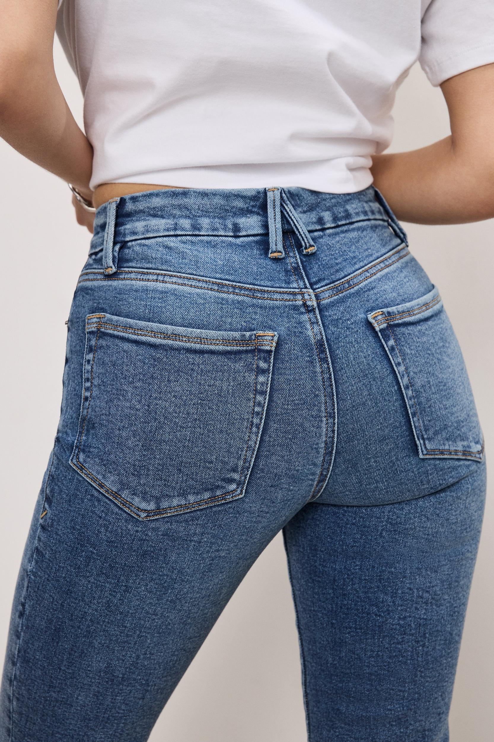 GOOD PETITE STRAIGHT COMPRESSION JEANS | INDIGO254 Product Image