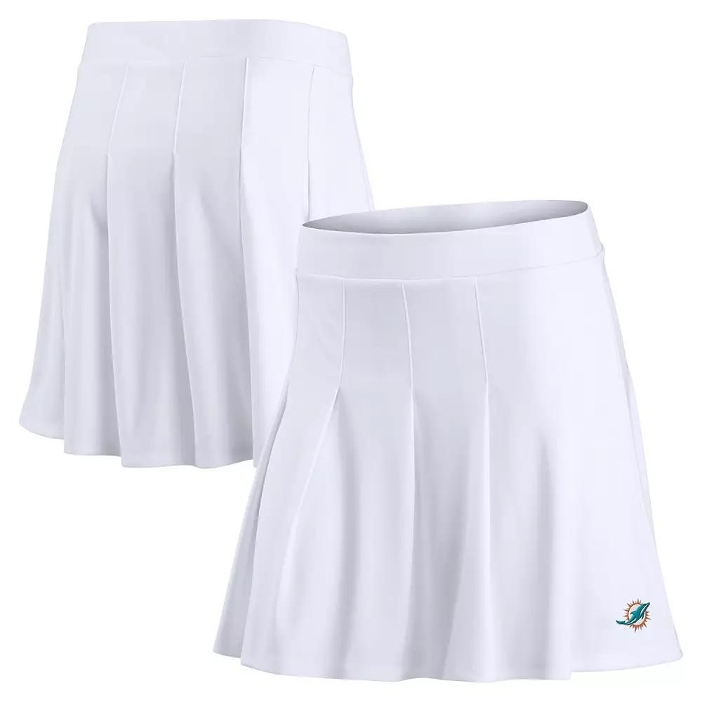 Women's Fanatics White Miami Dolphins Primary Logo Tennis Skort,  Product Image