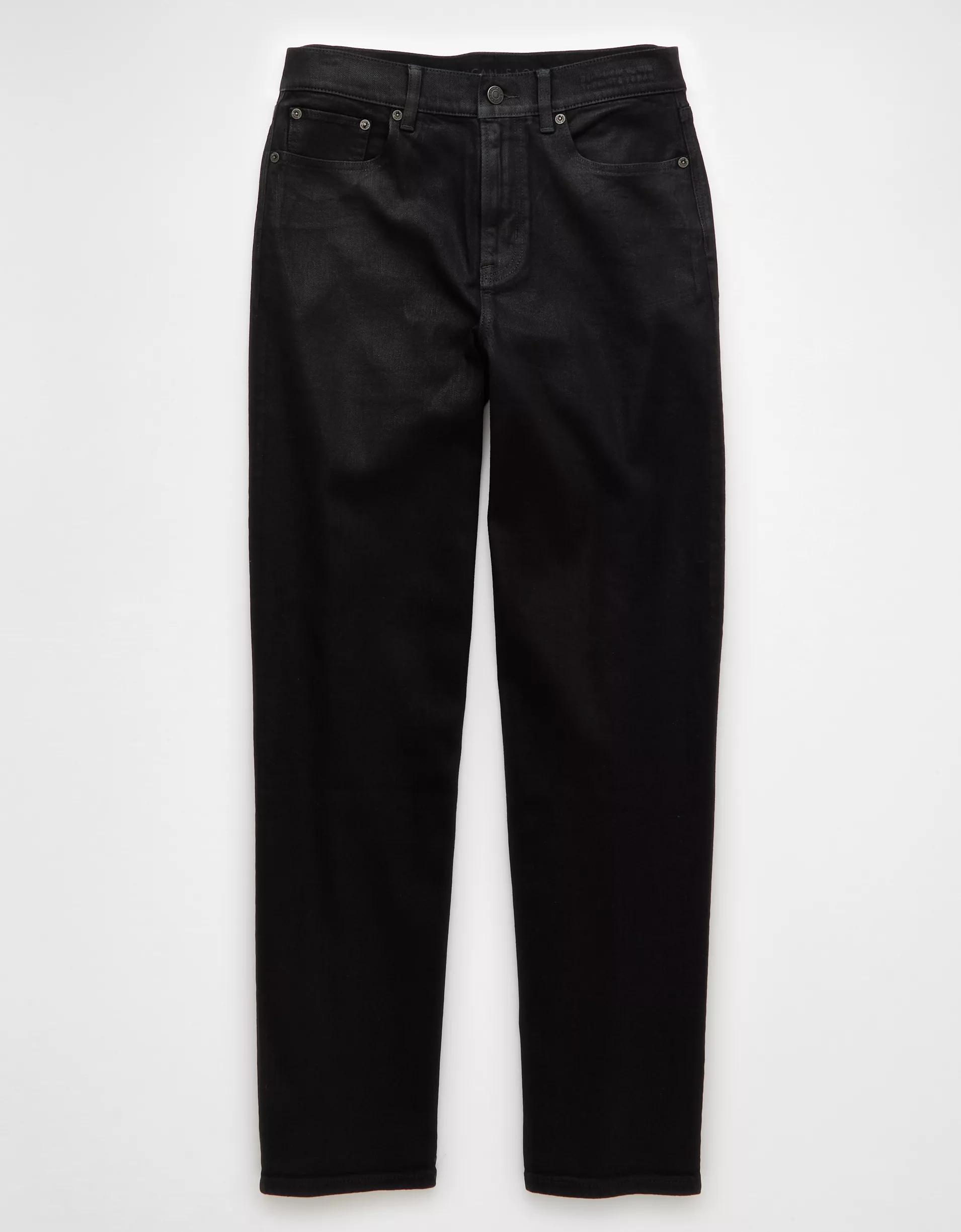 AE Stretch Coated Super High-Waisted Baggy Straight Jean Product Image