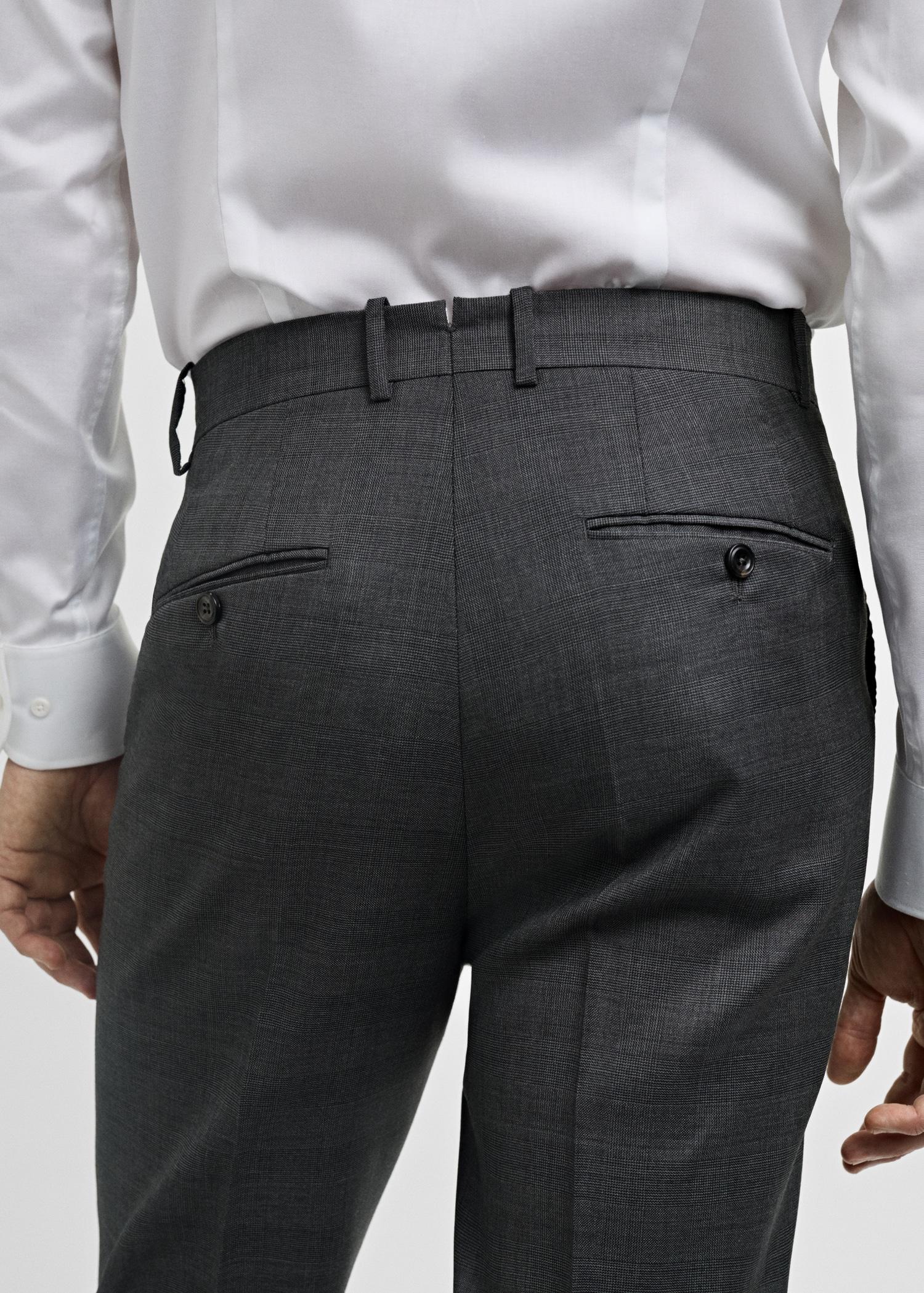 Venecia 100% virgin wool Prince of Wales check suit pants - Men | MANGO USA Product Image