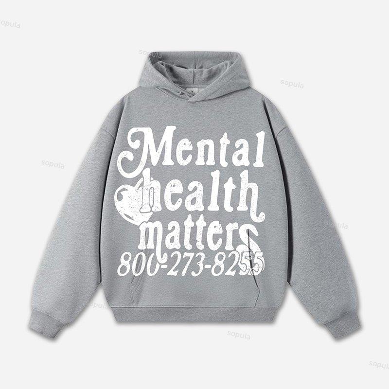 Men's Mental Health Matters Graphic Hoodie Product Image