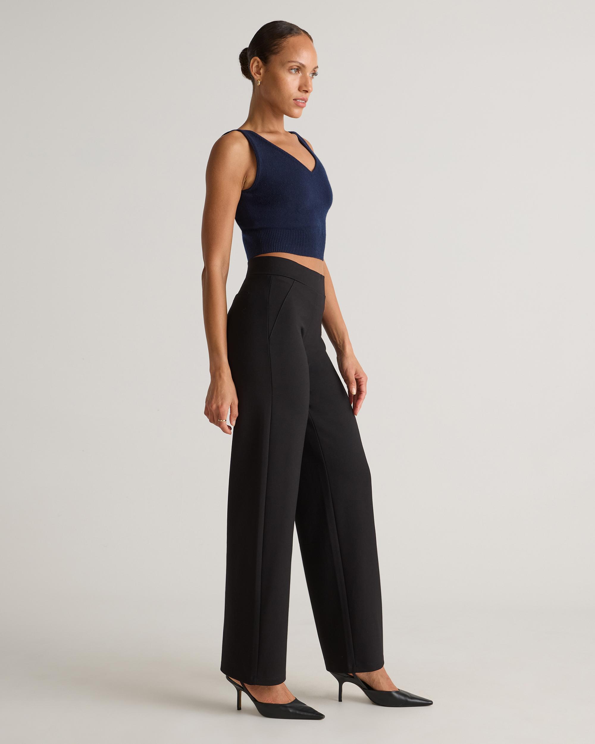 Quince | Women's Ultra-Stretch Ponte Wide Leg Pants Size XL, Rayon Product Image