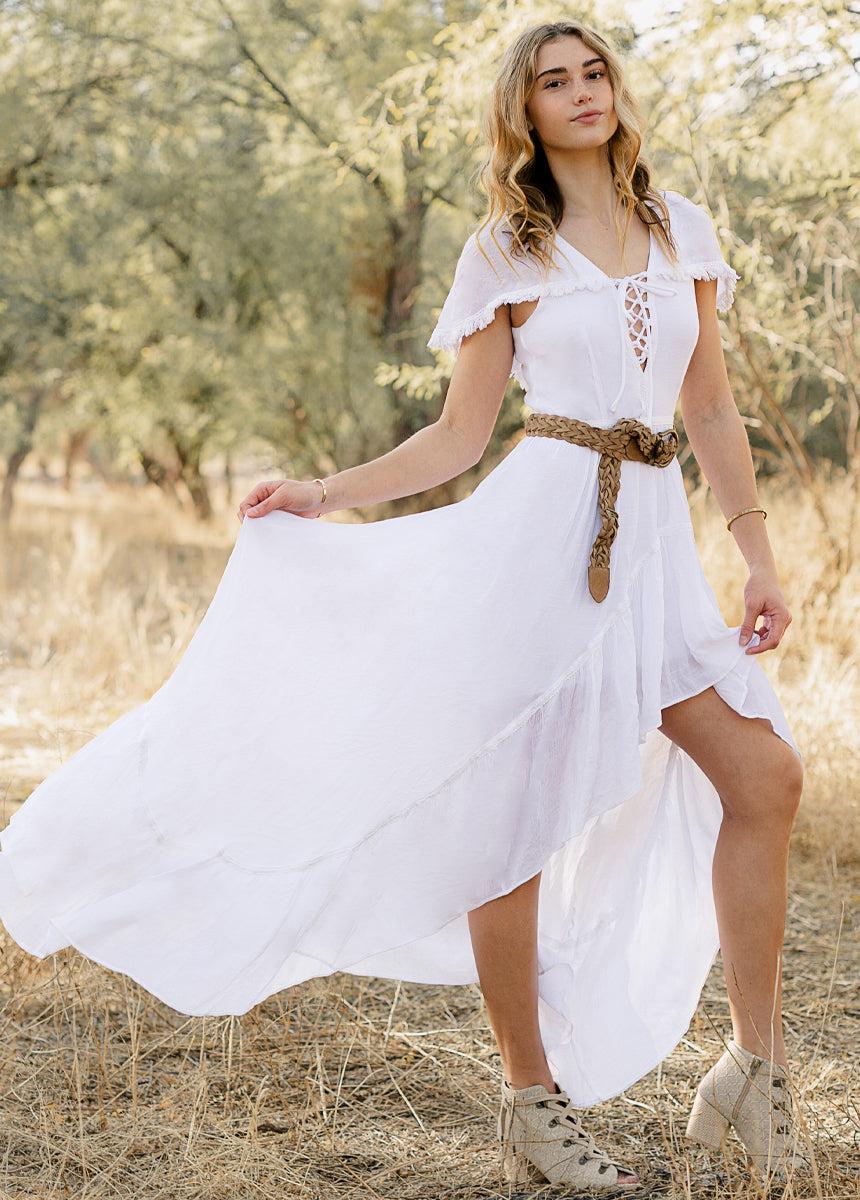 Irina Maxi Dress in White Female Product Image
