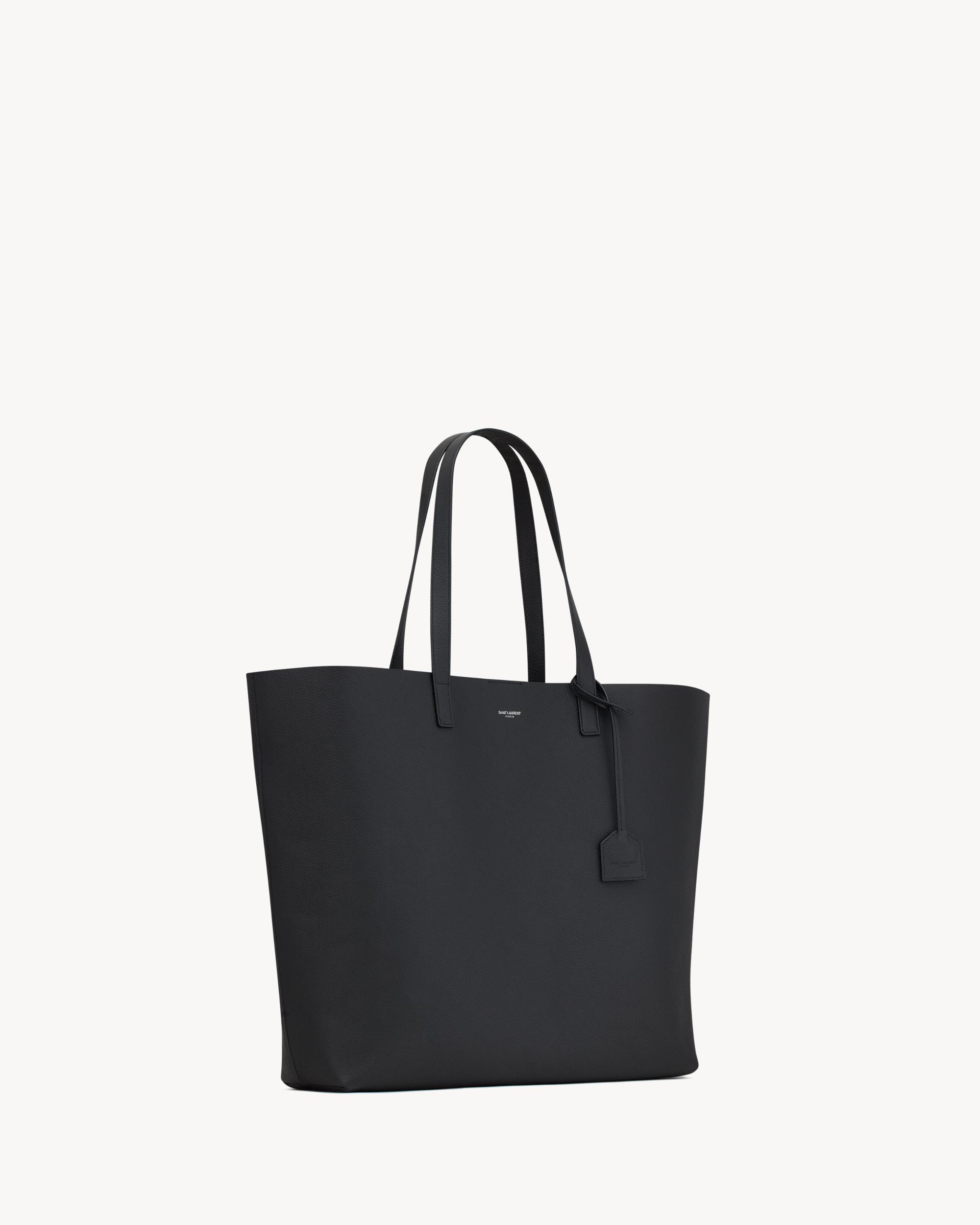 Bold East/West shopping bag in grained leather Product Image