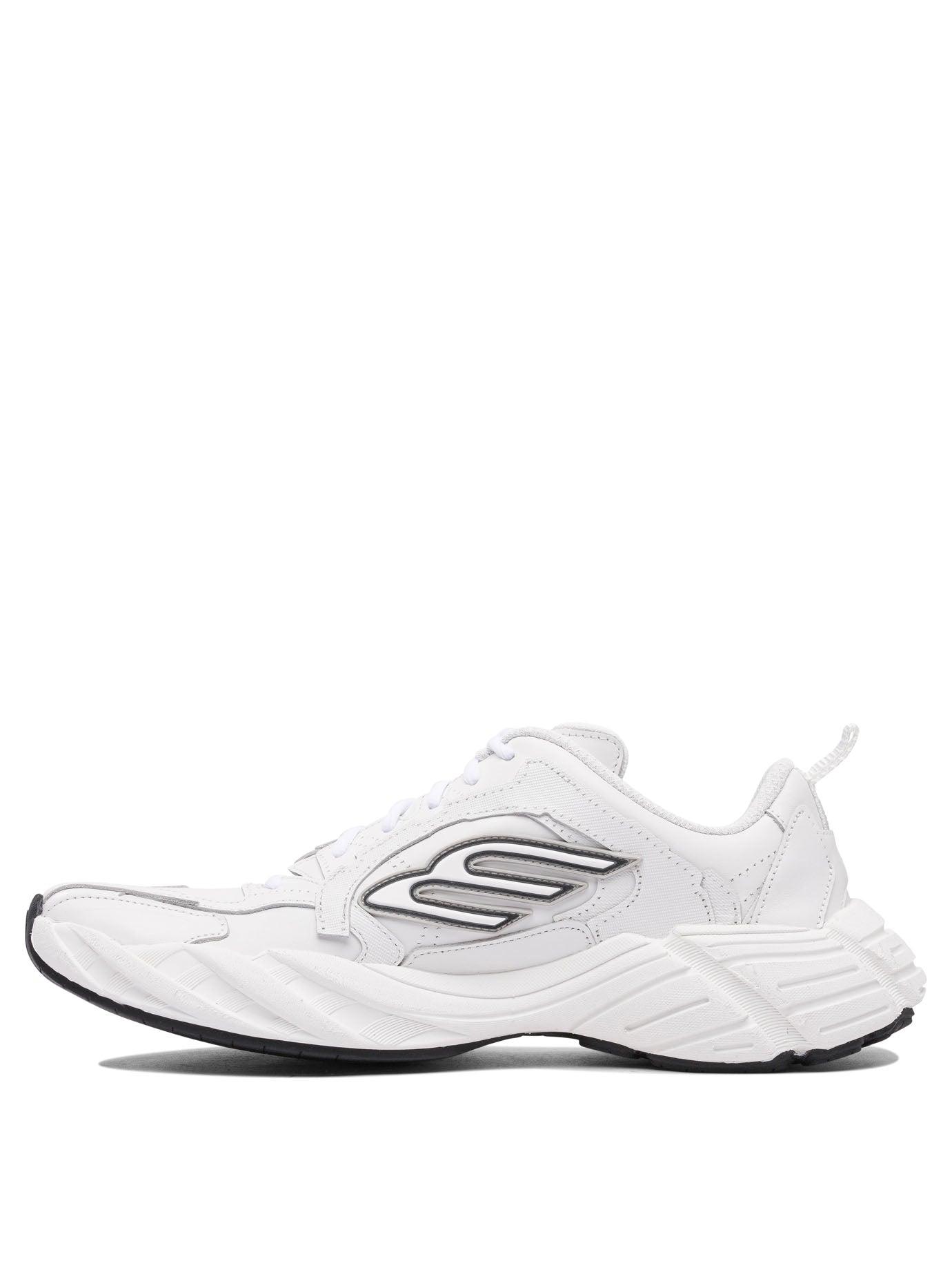 BALENCIAGA Men White Cowskin And Polyester Monday Shoe Sneakers Product Image