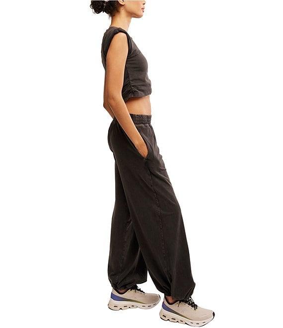 FP Movement Hot Shot Crossover Crew Neck Cropped Muscle Tee & High-Rise Waist Pant Coordinating Set Product Image