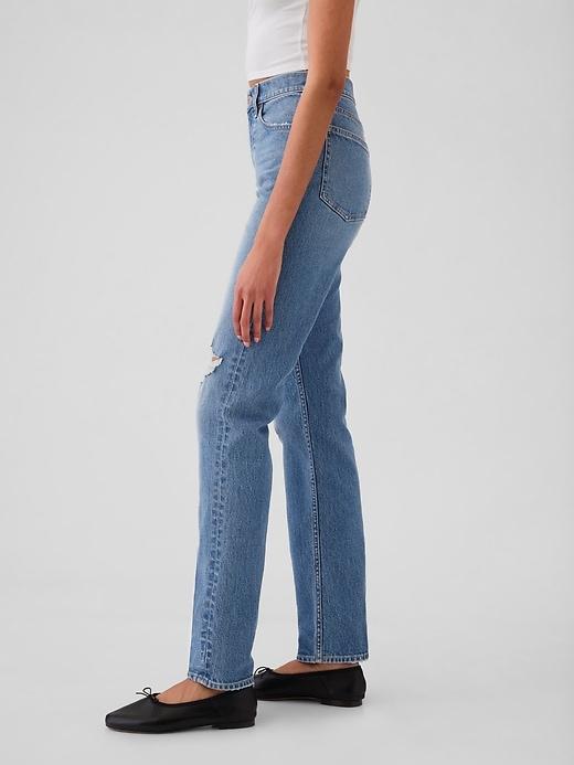 High Rise Crossover '90s Straight Jeans Product Image