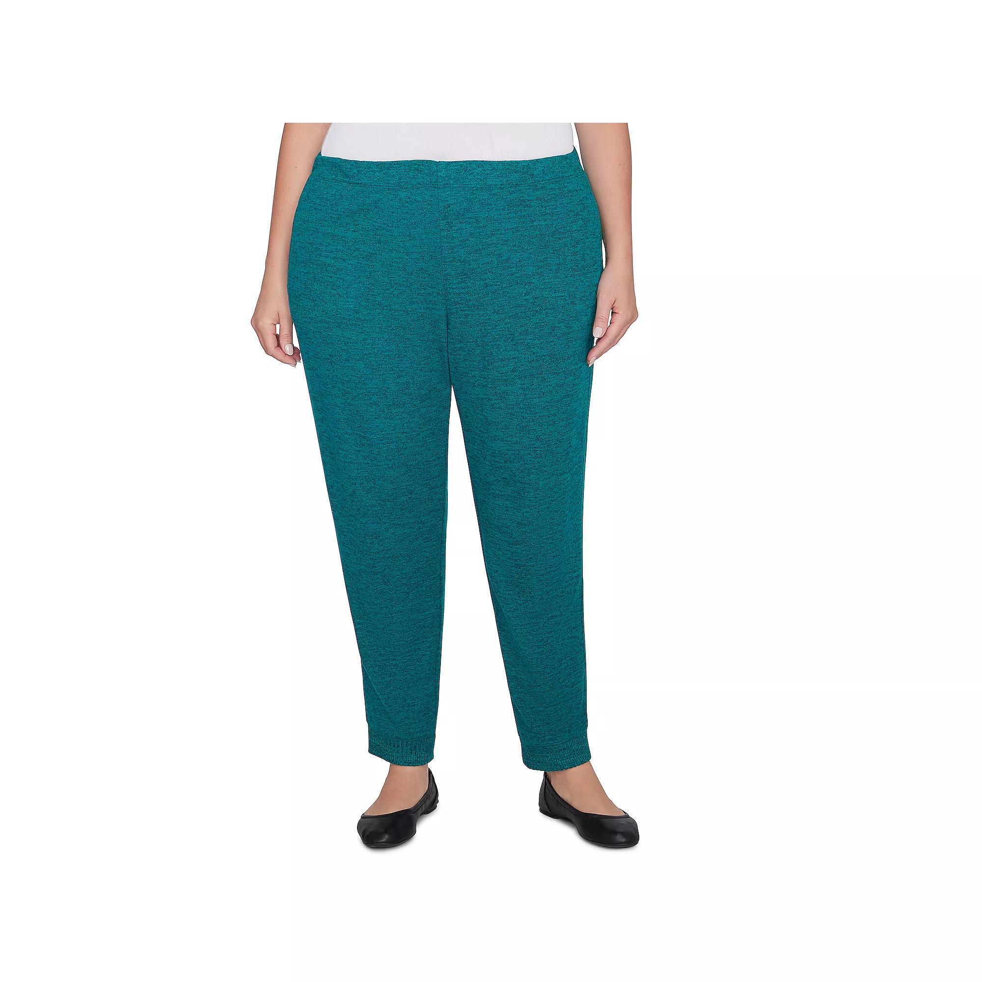 Plus Size Alfred Dunner Elastic Waist Joggers, Women's, Size: 3XL, Blue Product Image