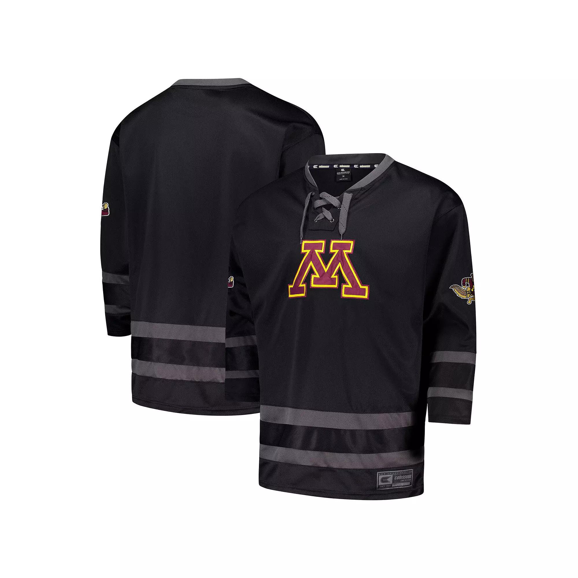 Men's Colosseum Black Minnesota Golden Gophers On The Ice Hockey Jersey,  Product Image