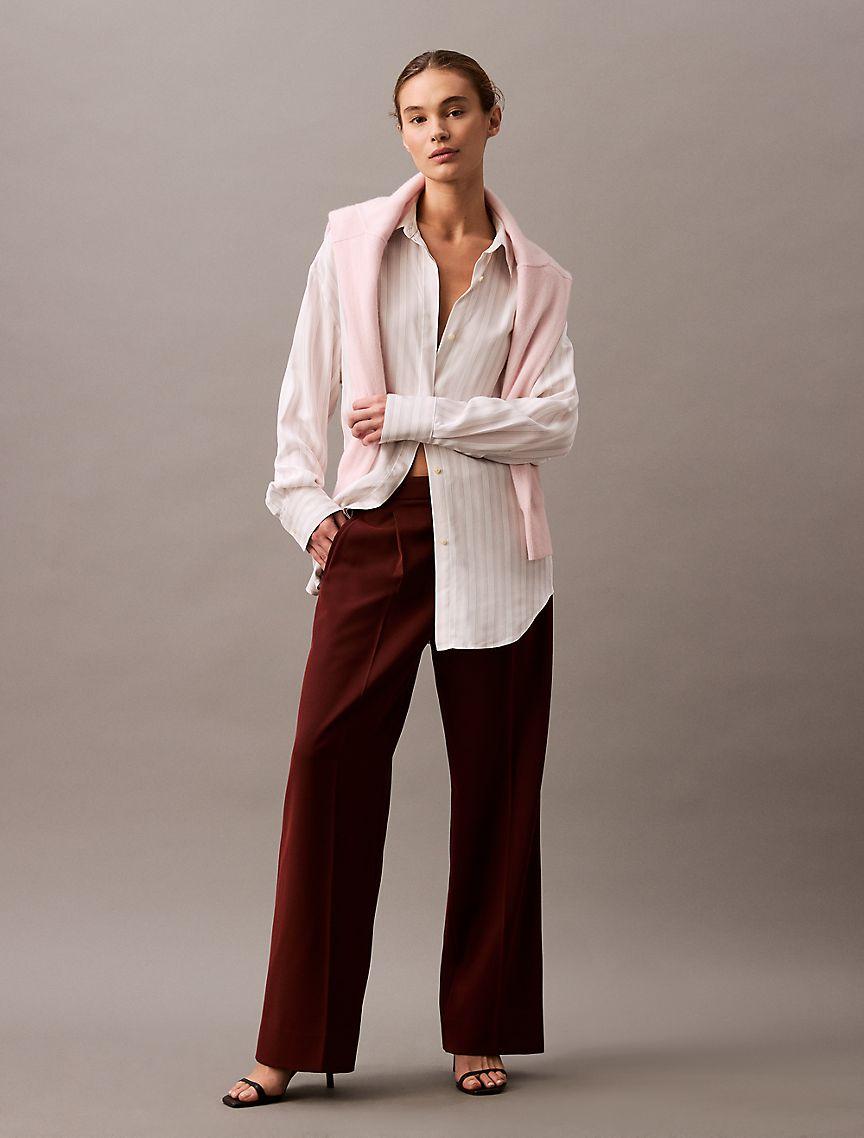 Soft Crepe Pleated Trouser Product Image