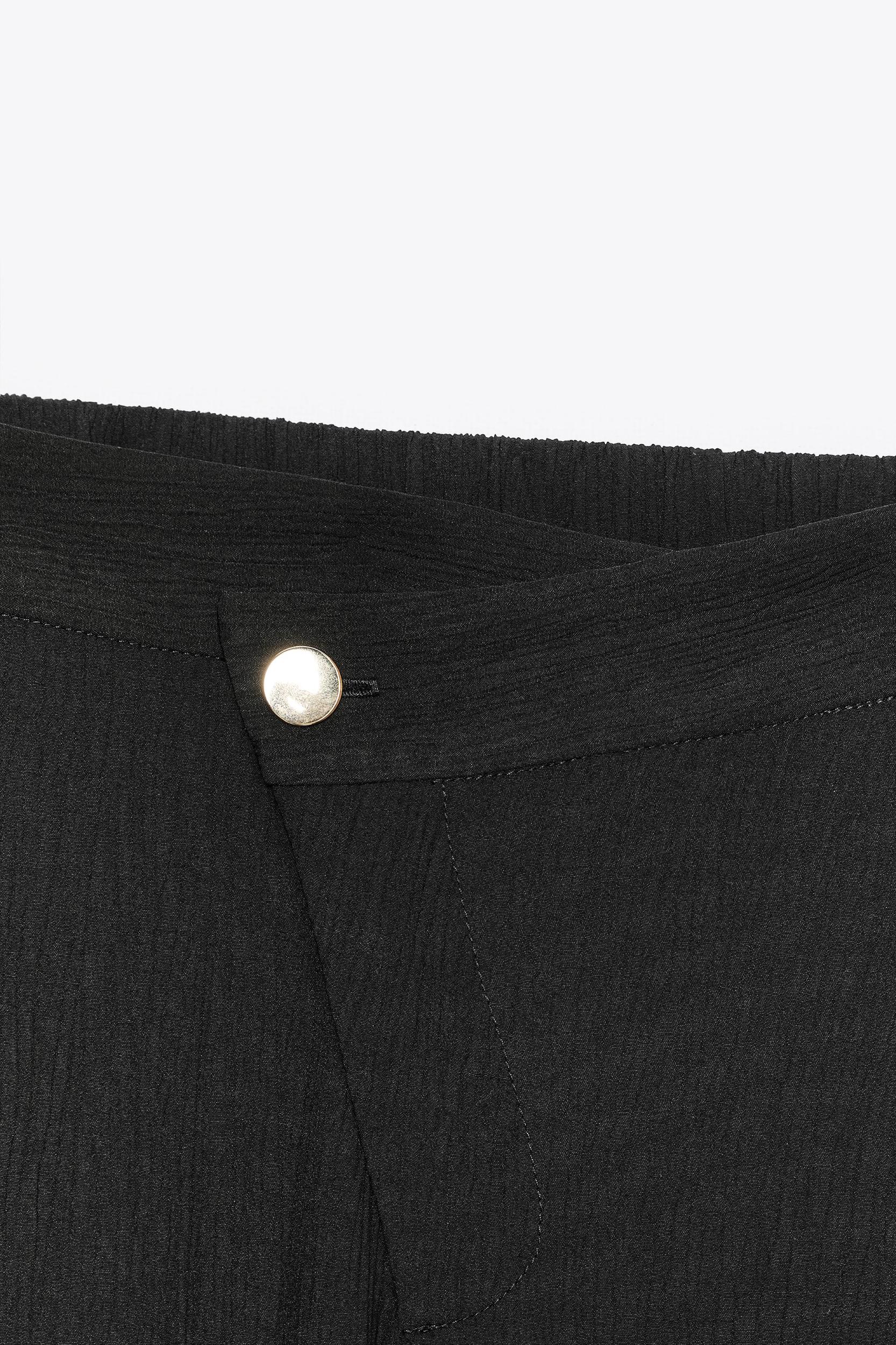 CROSS WAIST WIDE LEG PANTS Product Image