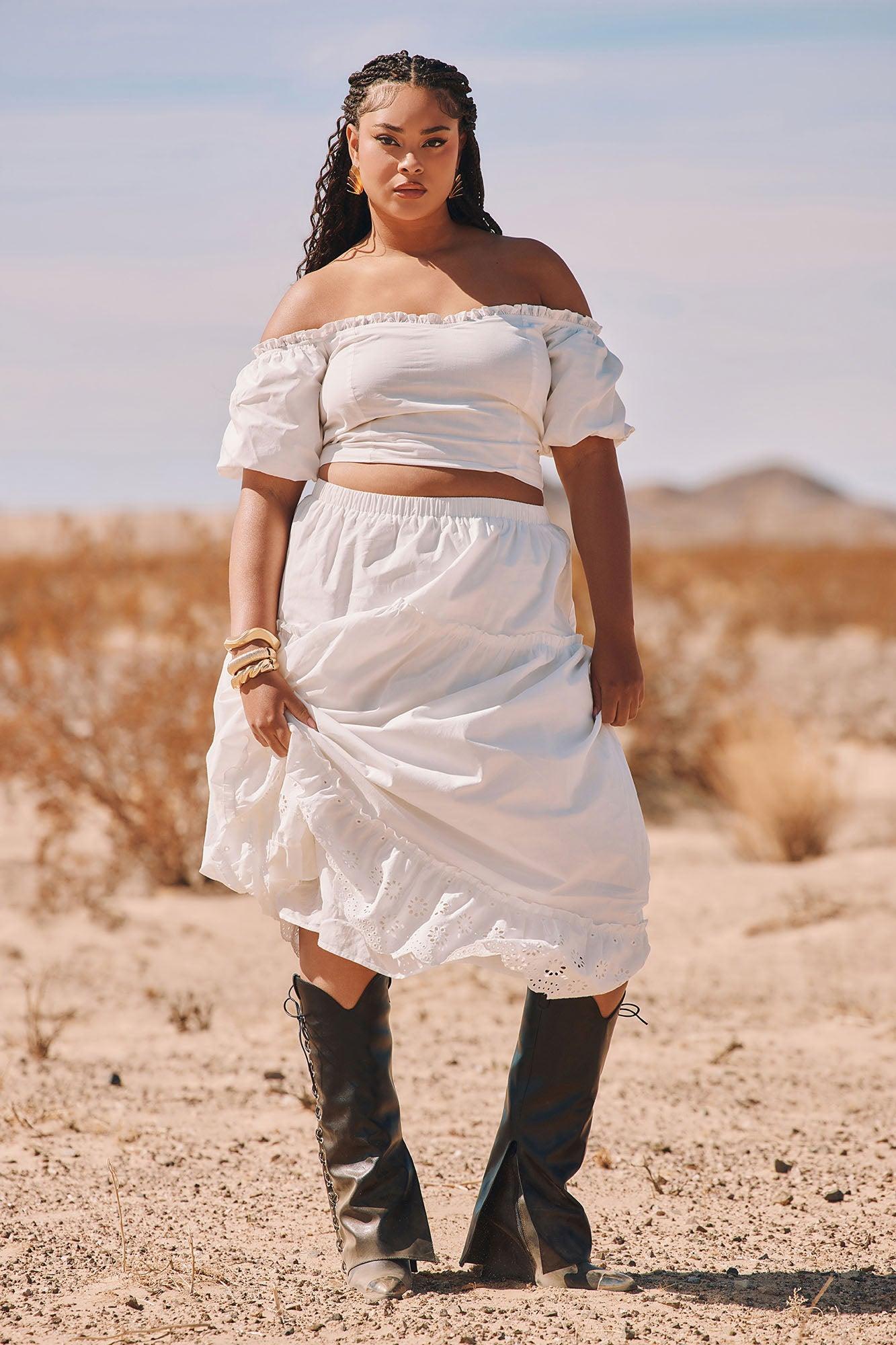 Melissa Maxi Skirt Set - White Product Image