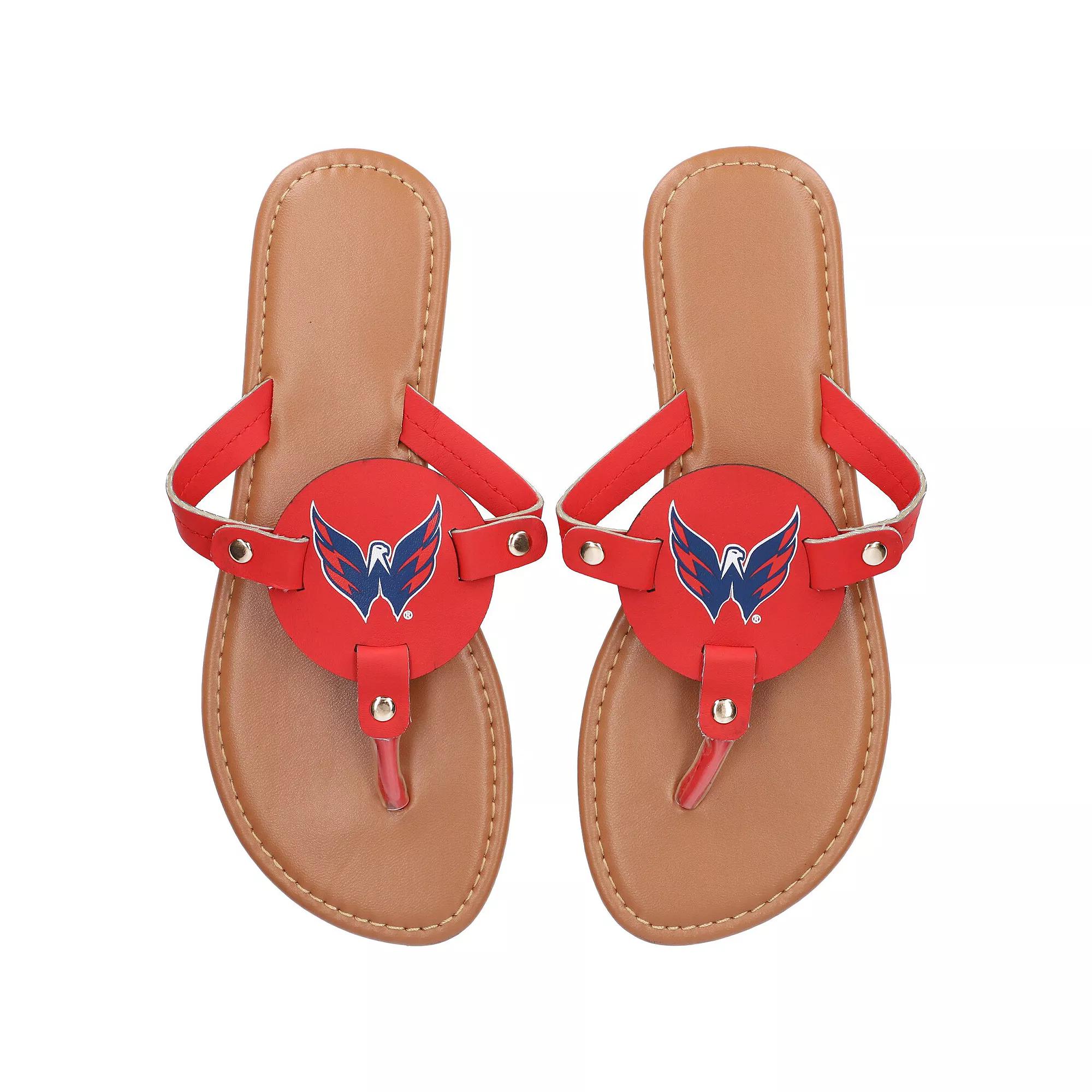 Women's Washington Capitals Die-Cut Logo Flip Flops,  Product Image