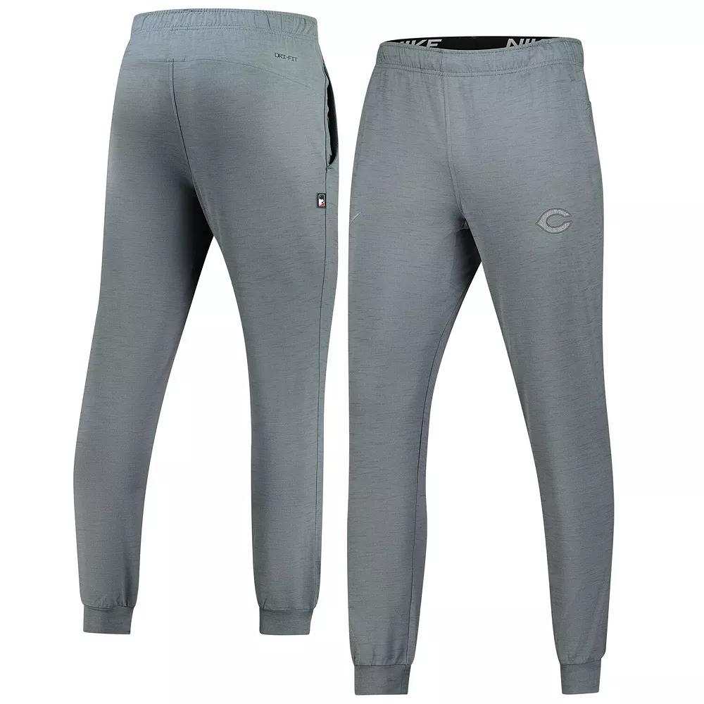 Men's Nike  Heather Gray Cincinnati Reds Travel Performance Pants, Size: Large, Red Grey Product Image