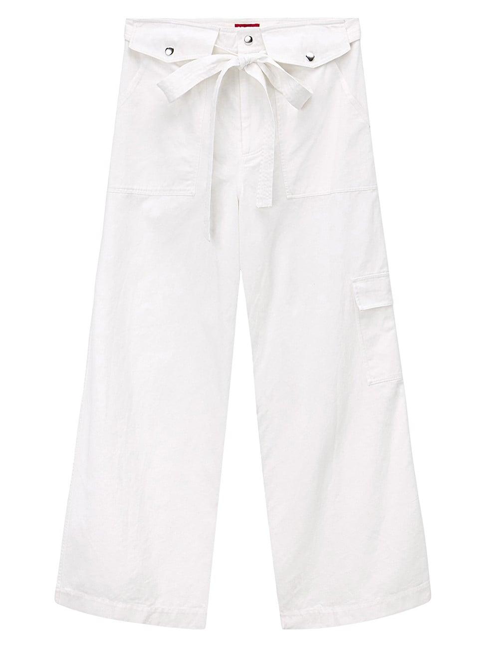 Womens Brayden Cotton Wide-Leg Pants Product Image
