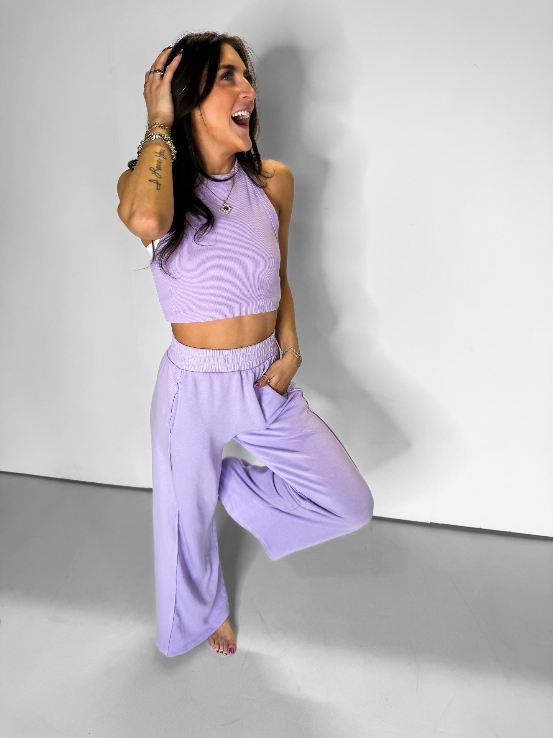Morgie Lavender Wide Leg Pants Product Image