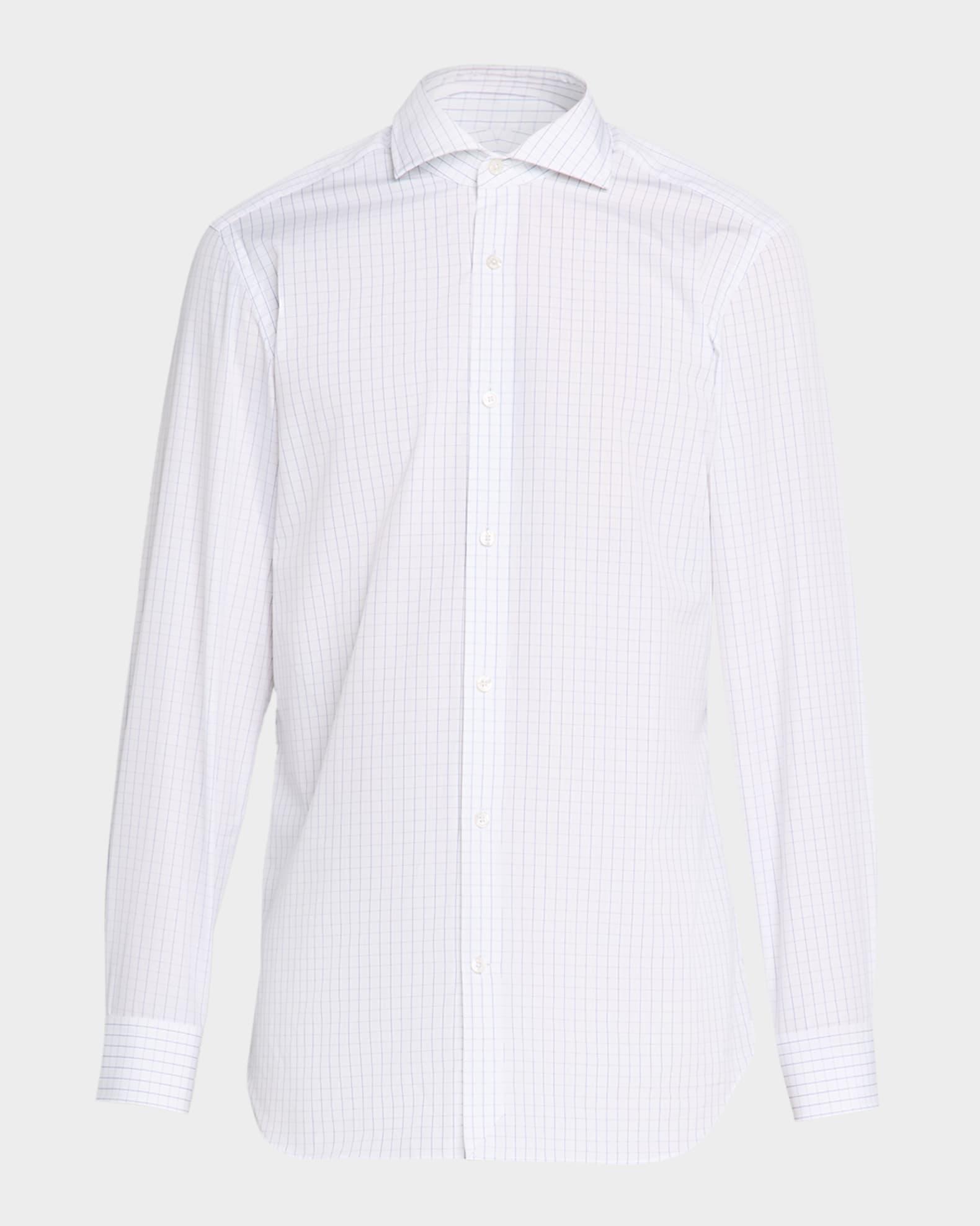 Men's Giza Cotton Check Modern-Fit Sport Shirt Product Image