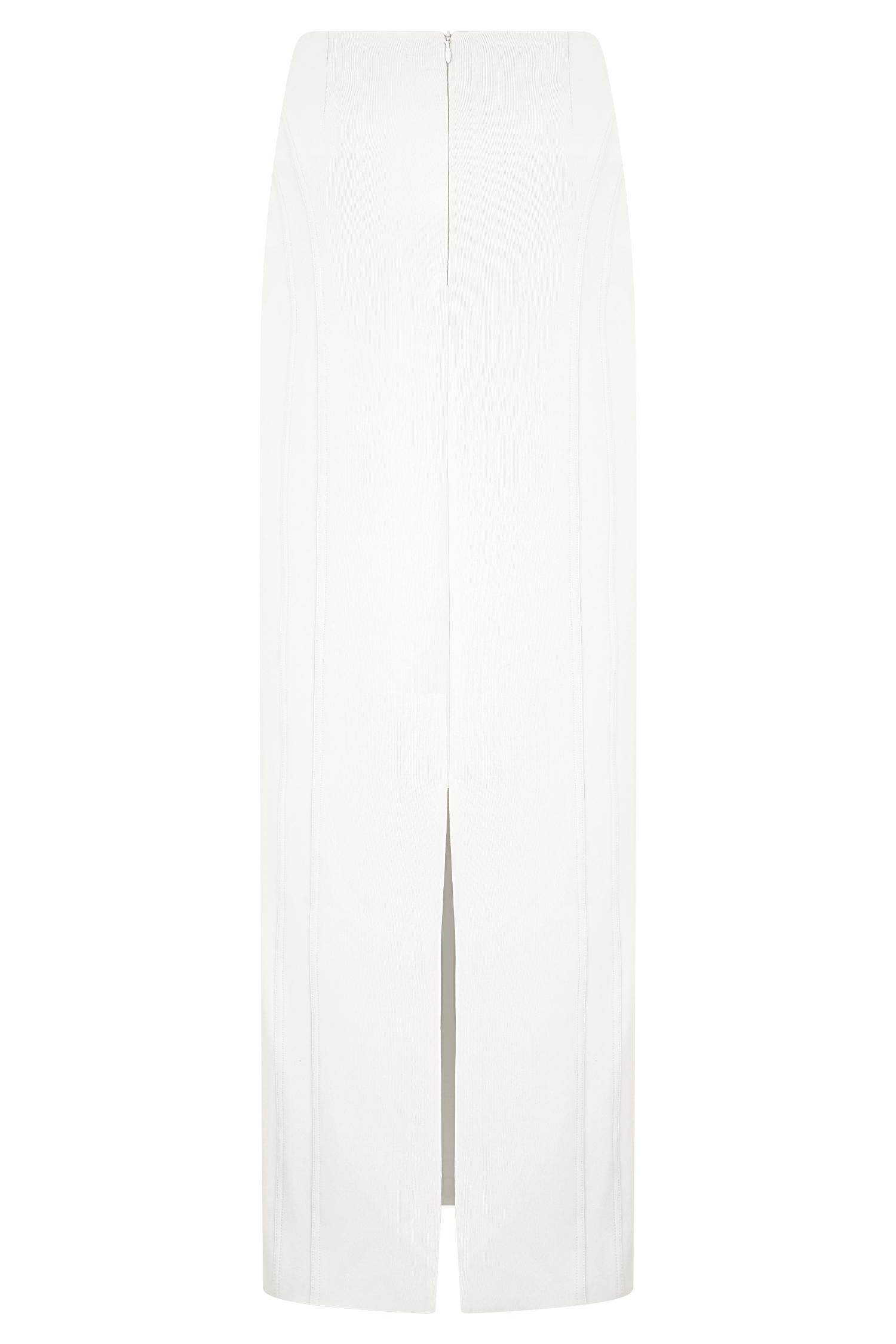 Alma High Waist Maxi Skirt - White Product Image