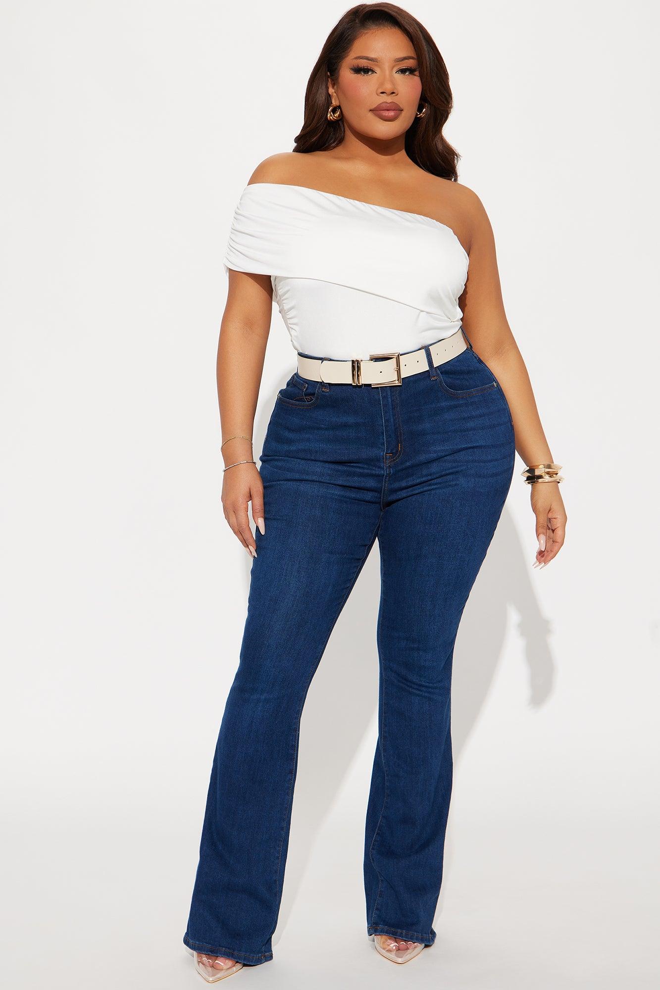 Reese Off Shoulder Ruched Bodysuit - Ivory Product Image