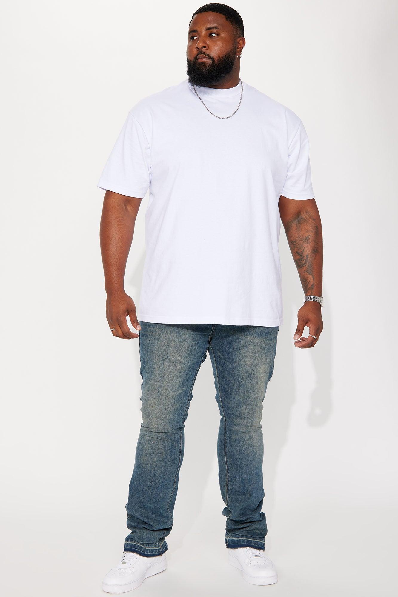 Cornell Stacked Skinny Flare Jeans - Vintage Blue Wash Product Image