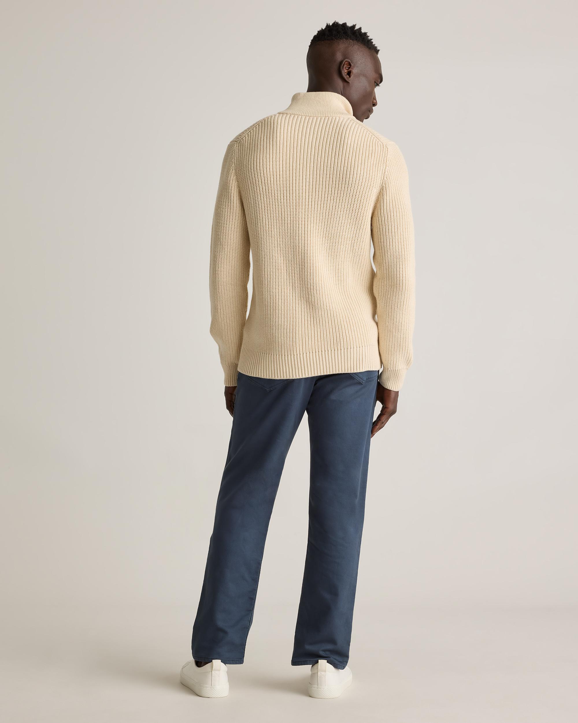Quince | Men's Fisherman Quarter-Zip Sweater Organic Cotton Product Image