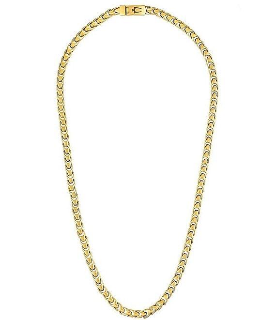 Bulova Men's Gold Tone Stainless Steel Chain Necklace Product Image