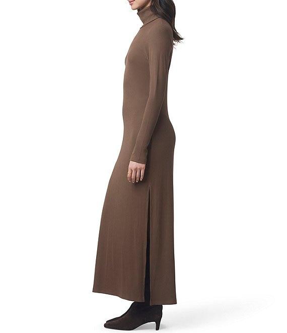 Splendid X Cella Jane Blog Ribbed Knit Turtle Neck Long Sleeve A-Line Maxi Dress Product Image