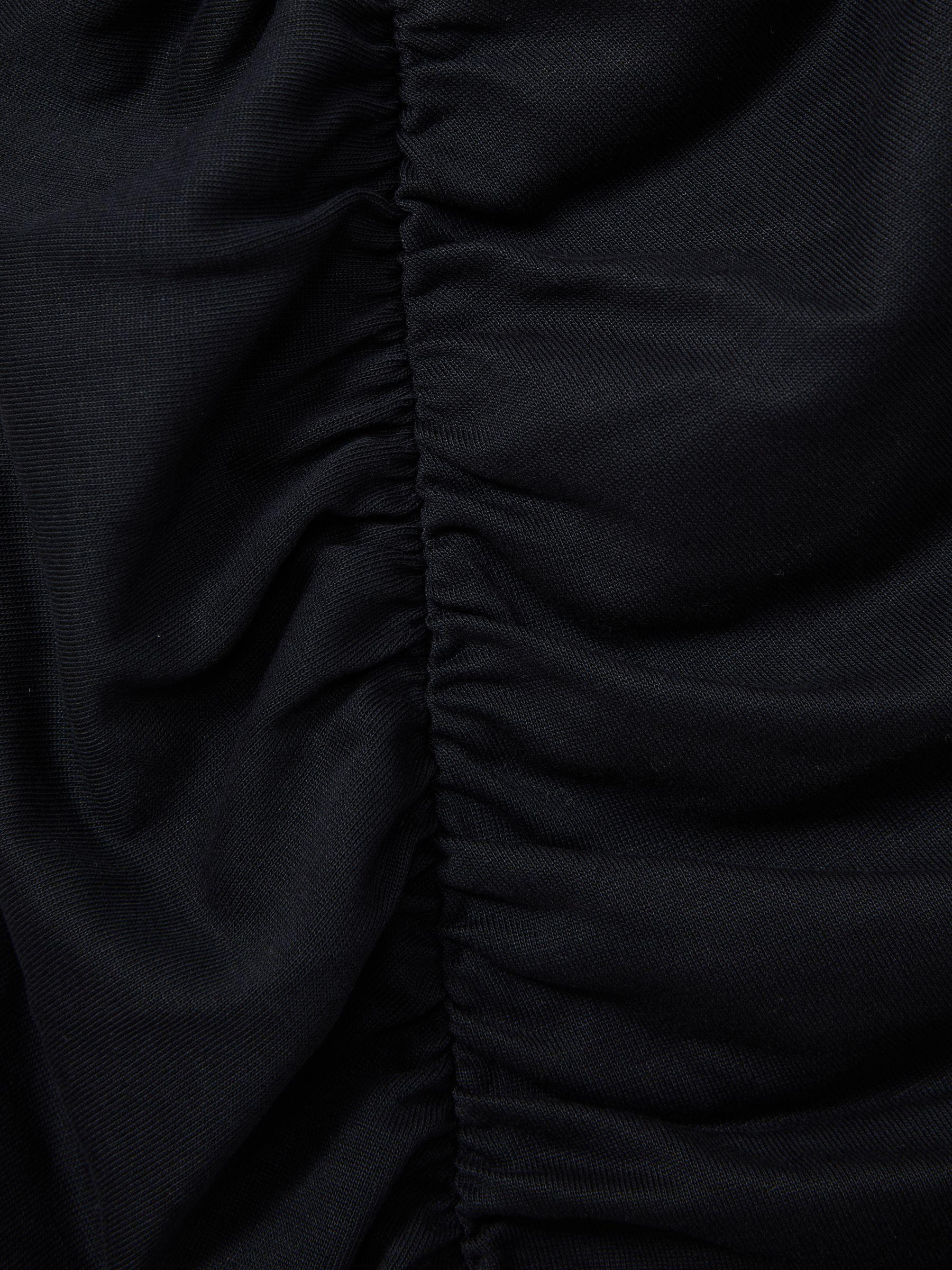 Allie Charcoal Ruched Jersey Mini Dress Product Image