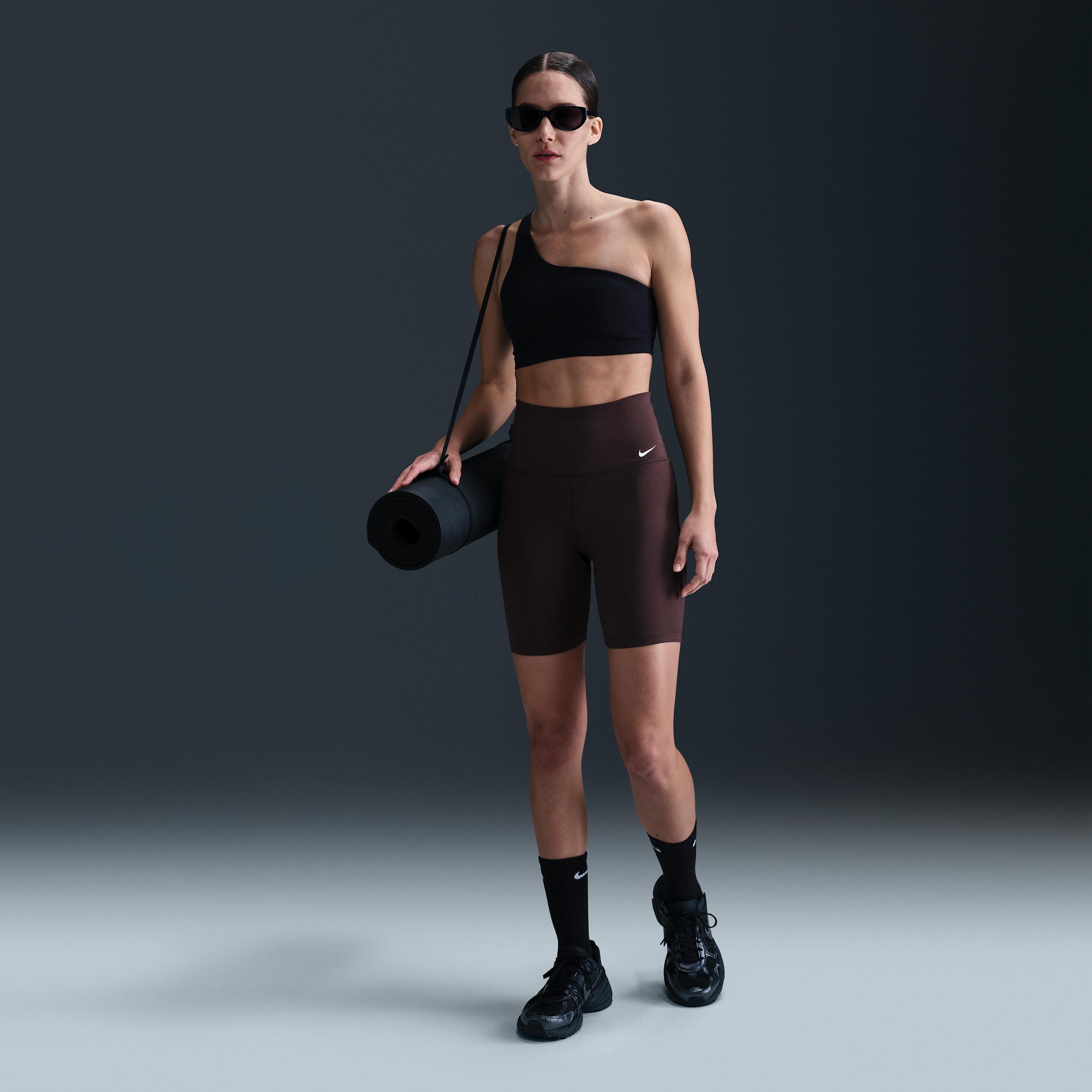 Nike Womens Zenvy Asymmetrical Light-Support Padded Sports Bra | HQ9182-440 Product Image