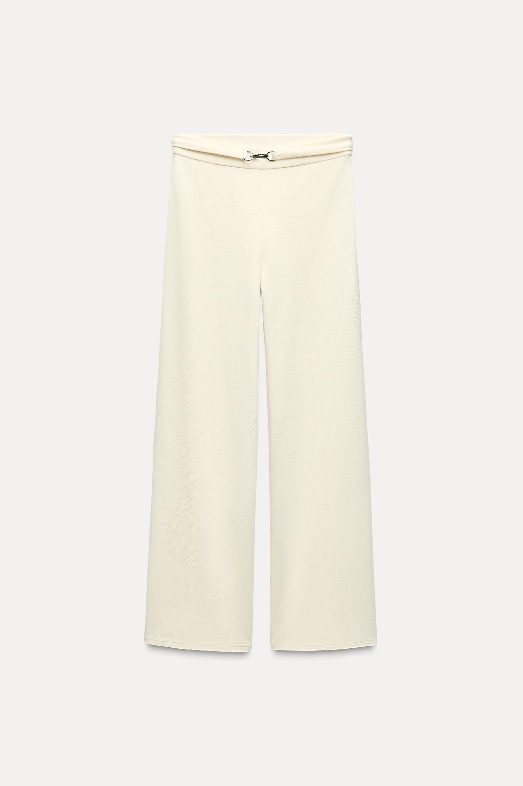 BUCKLE WIDE-LEG PANTS Product Image
