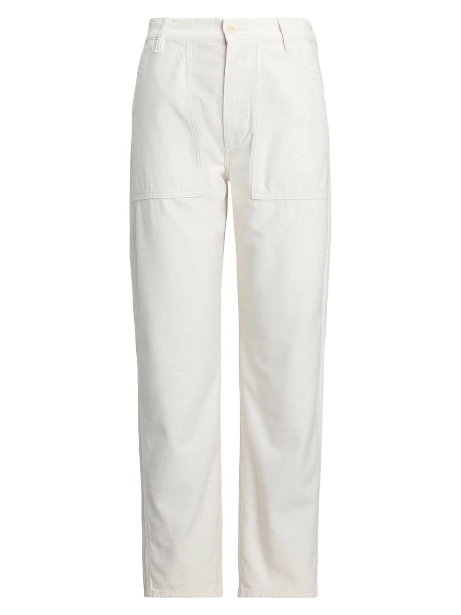 Womens Ricky Sateen Straight-Leg Pants Product Image
