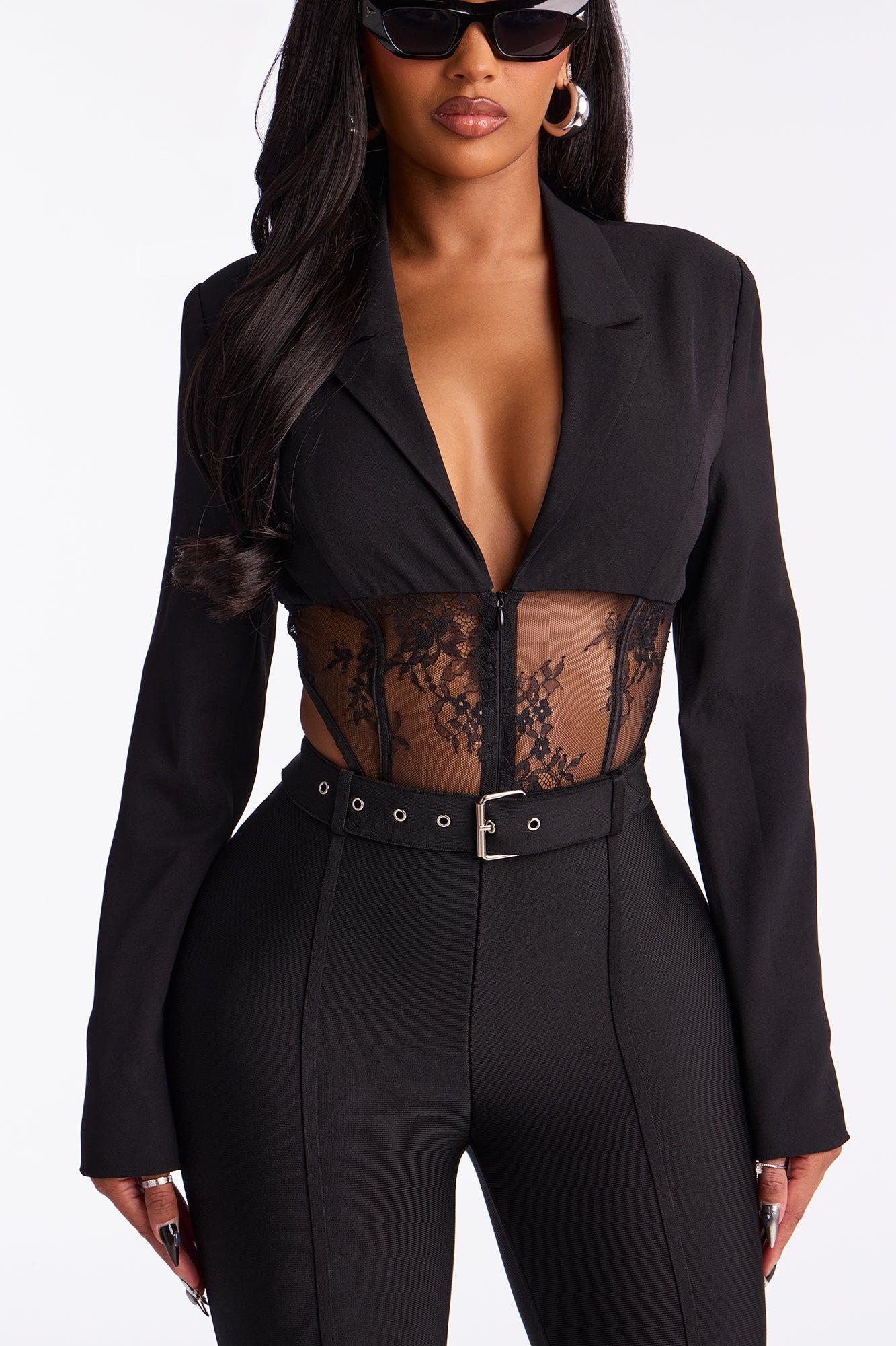 Alena Straight Bandage Pant 33 - Black Female Product Image