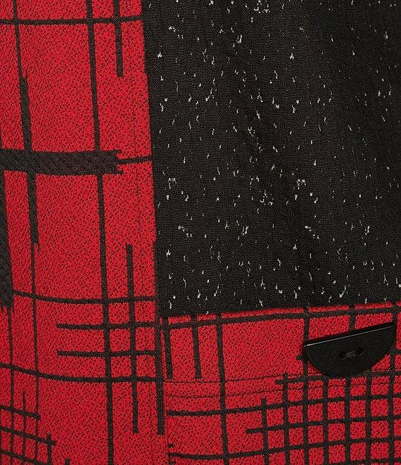 Ali Miles Jacquard Multi Pattern Mock Neck Long Sleeve Tunic Product Image