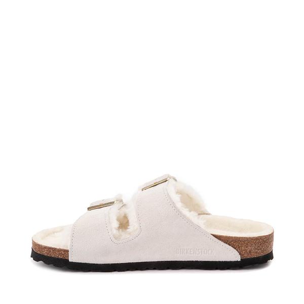 Womens Birkenstock Arizona Shearling Slide Sandal - Antique Product Image