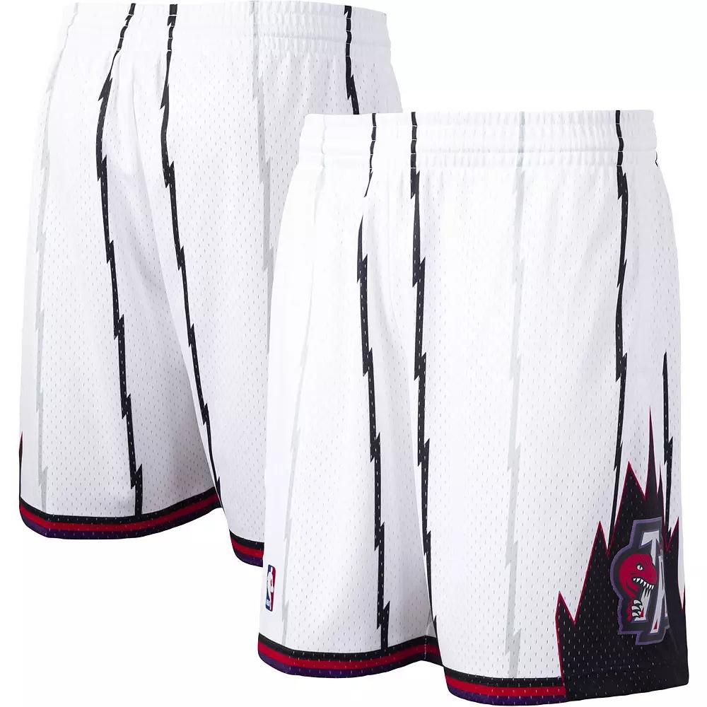 Men's Mitchell & Ness White Toronto Raptors Hardwood Classics Swingman Shorts, Size: XL, Rpt White Product Image