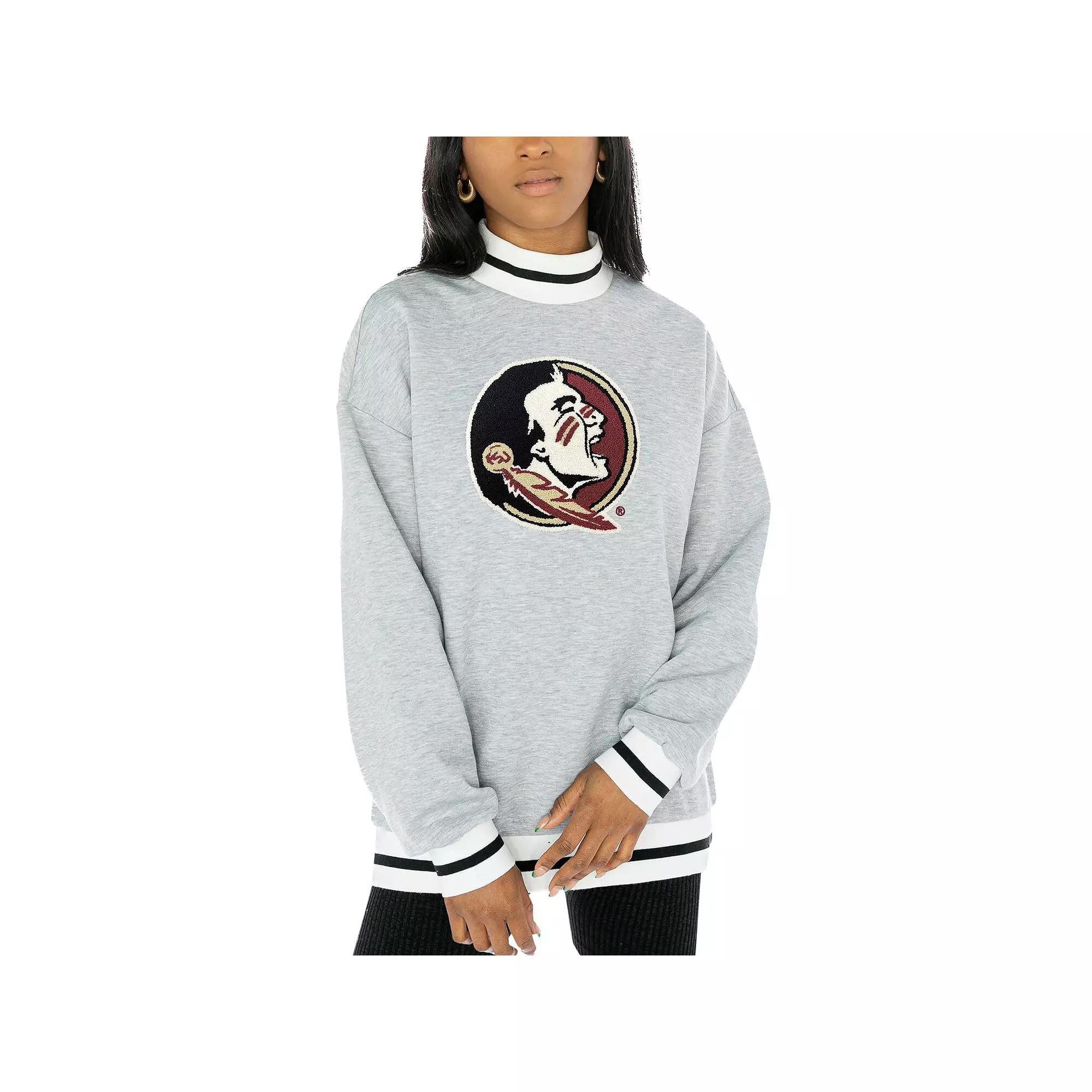 Women's Gameday Couture Gray Florida State Seminoles In It To Win It Sporty Pullover Sweatshirt, Size: Small, Grey Product Image