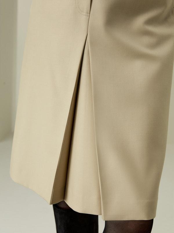 LILYSILK Womens Wool Skirt - Black Wool Silk - Perfect Wardrobe Staples Basic Style Bottoms 16 Product Image