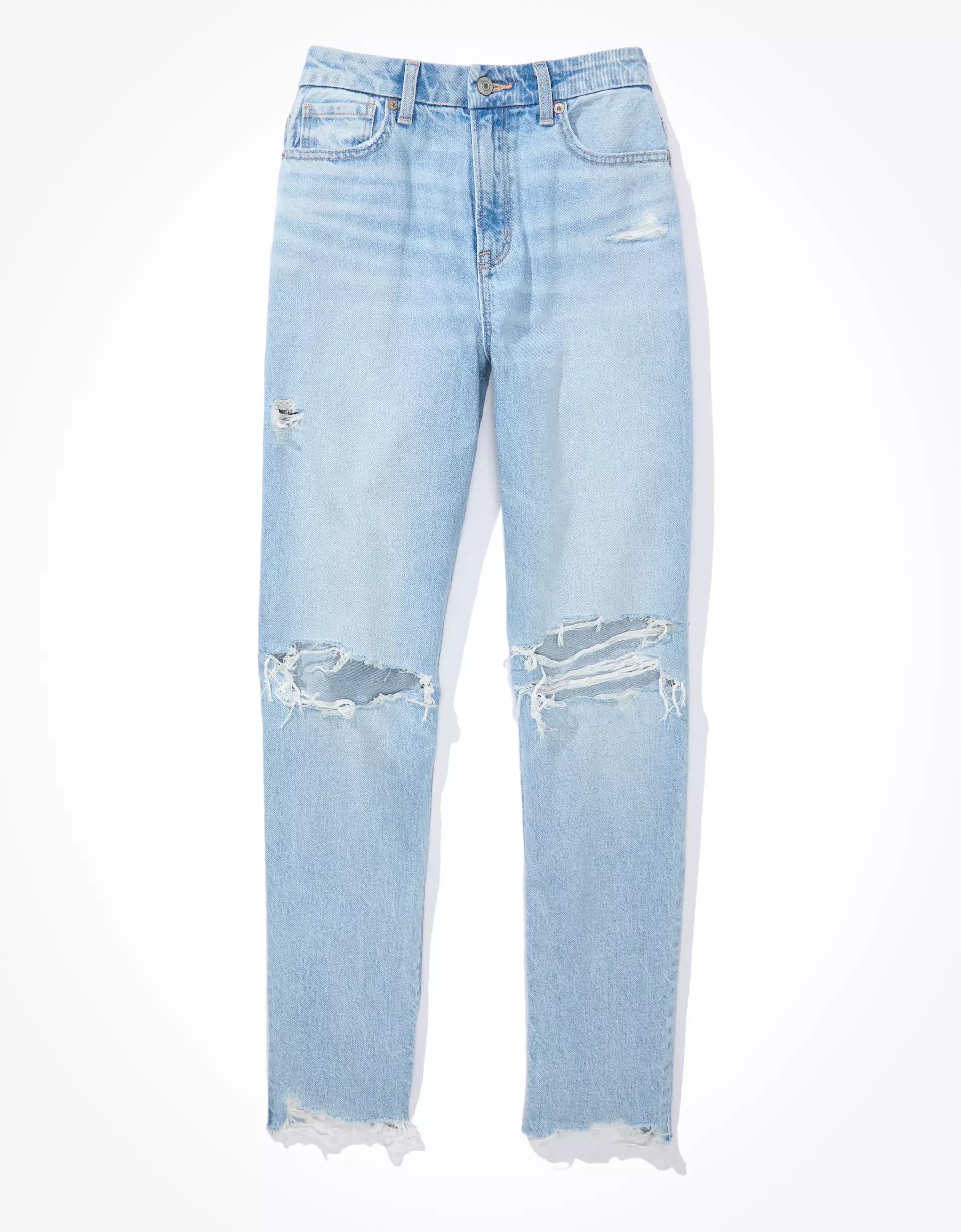 AE Strigid Curvy Ripped Mom Jean Product Image