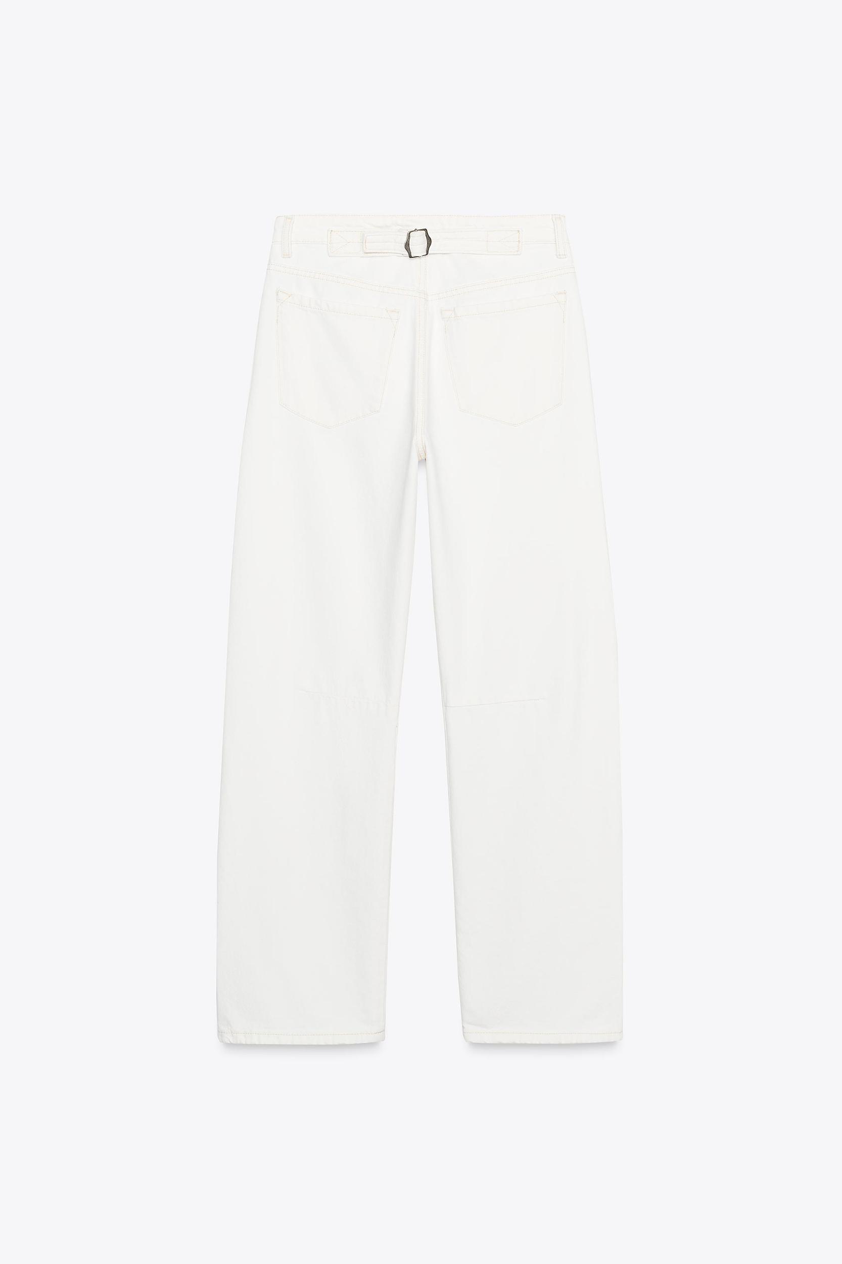 TRF SLOUCHY BELTED MID-RISE JEANS Product Image