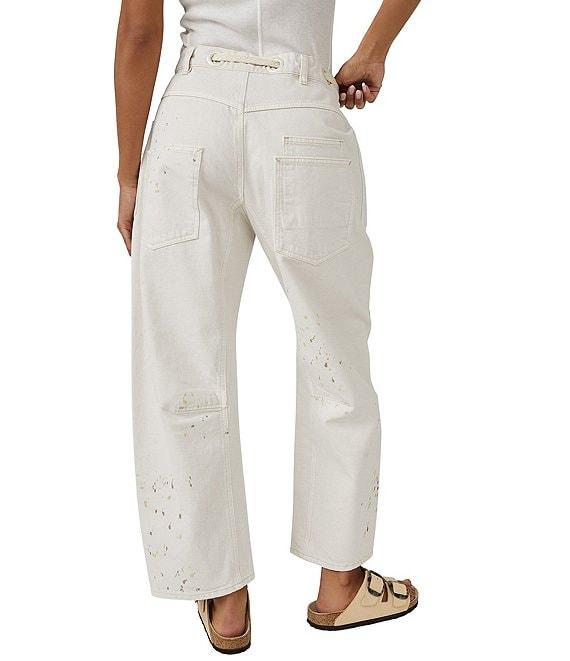 Free People Moxie Low Slung Pull-On Barrel Jeans Product Image