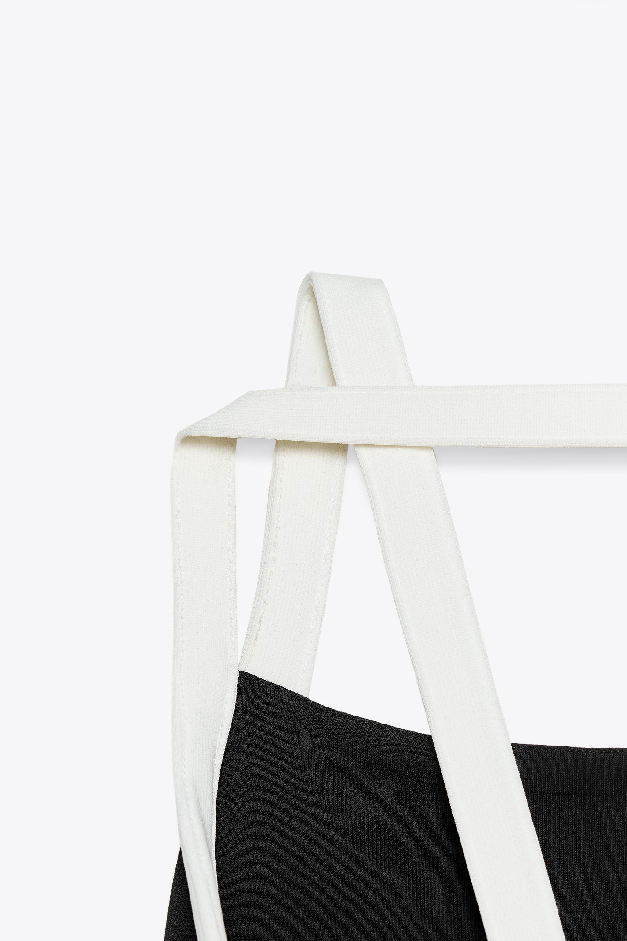 CONTRAST STRETCH HALTER DRESS Product Image