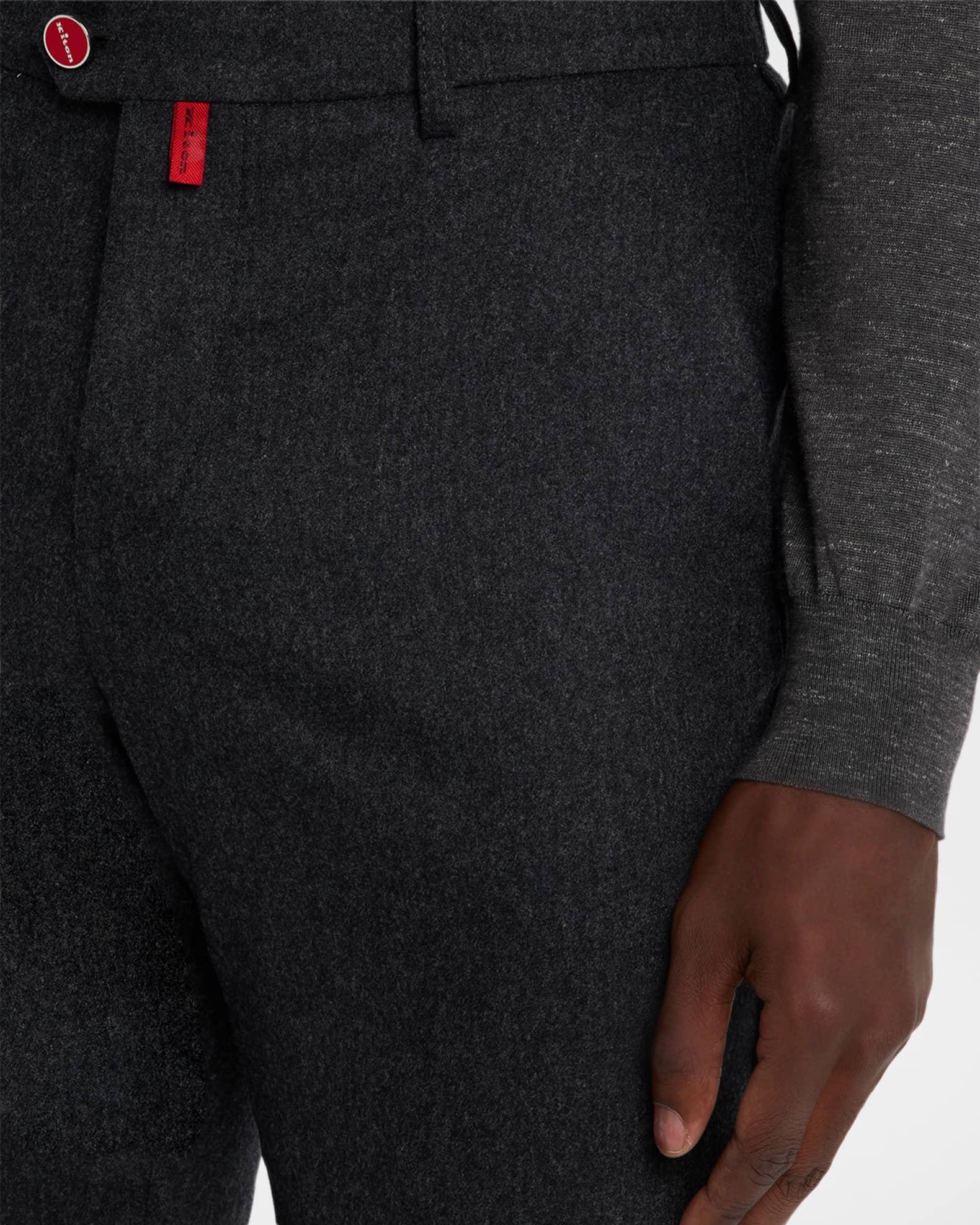 Men's Wool Flannel Slim Flat-Front Pants Product Image